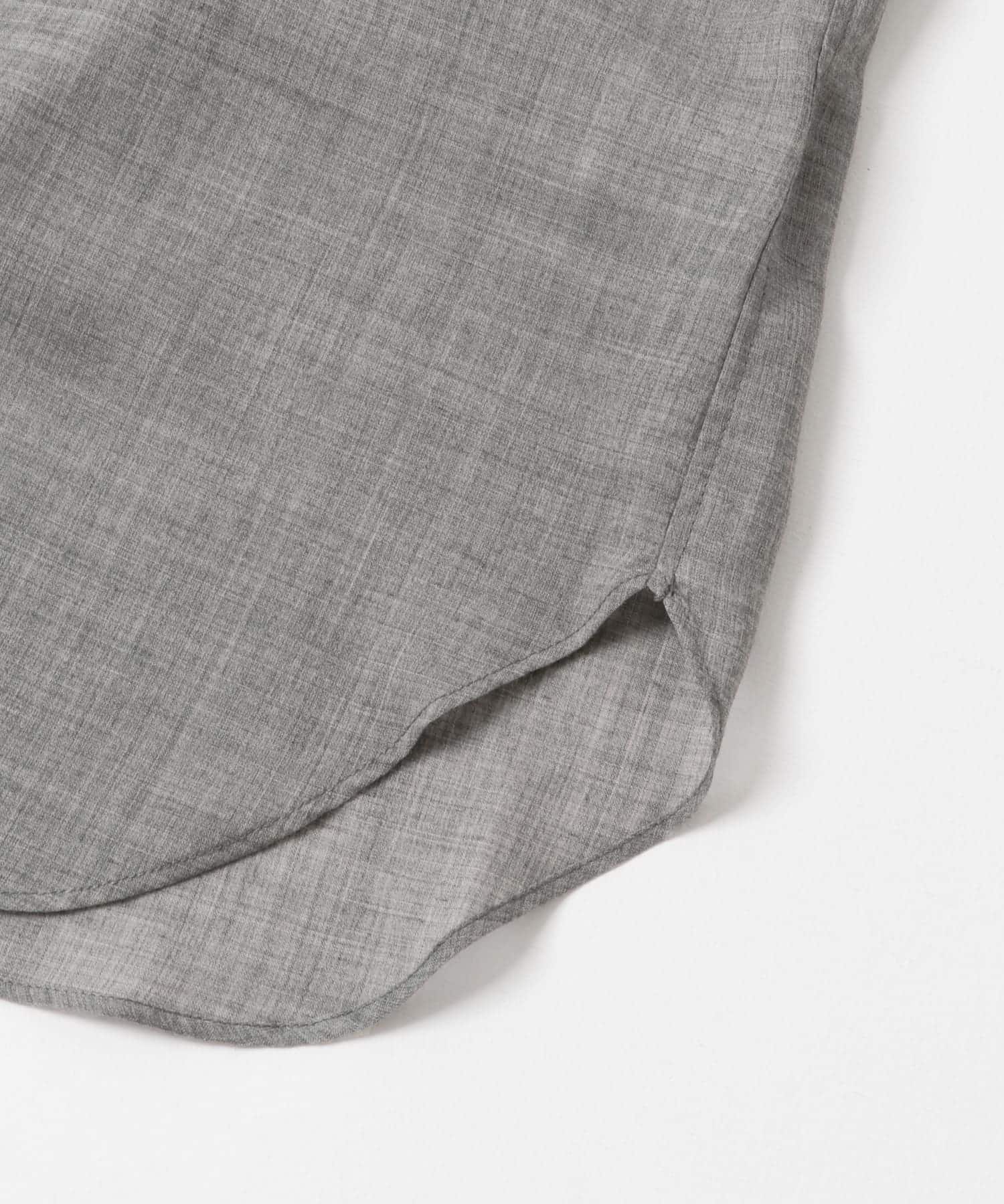 シアーウールレギュラーカラーシャツ TOP GRAY FREE