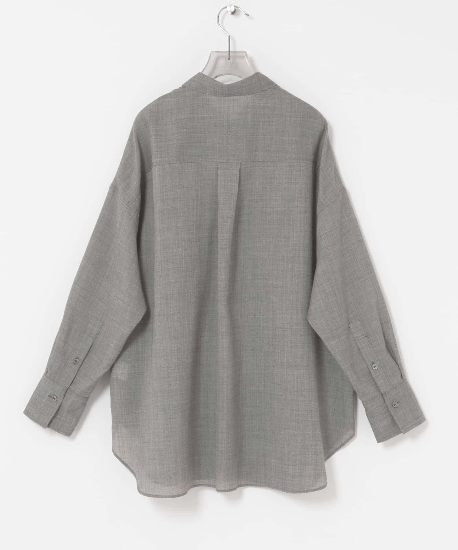 シアーウールレギュラーカラーシャツ TOP GRAY FREE