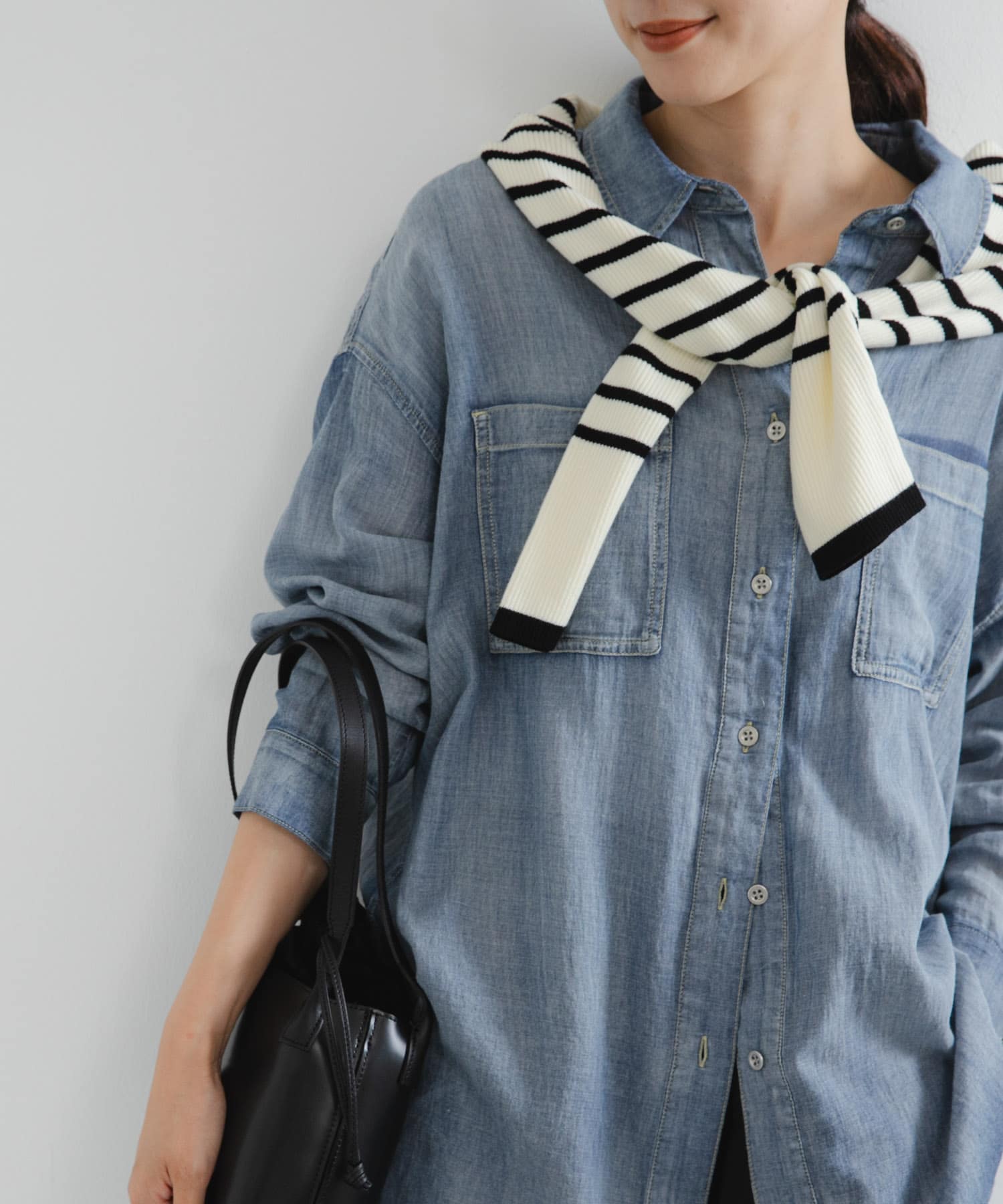 シアーデニムシャツ