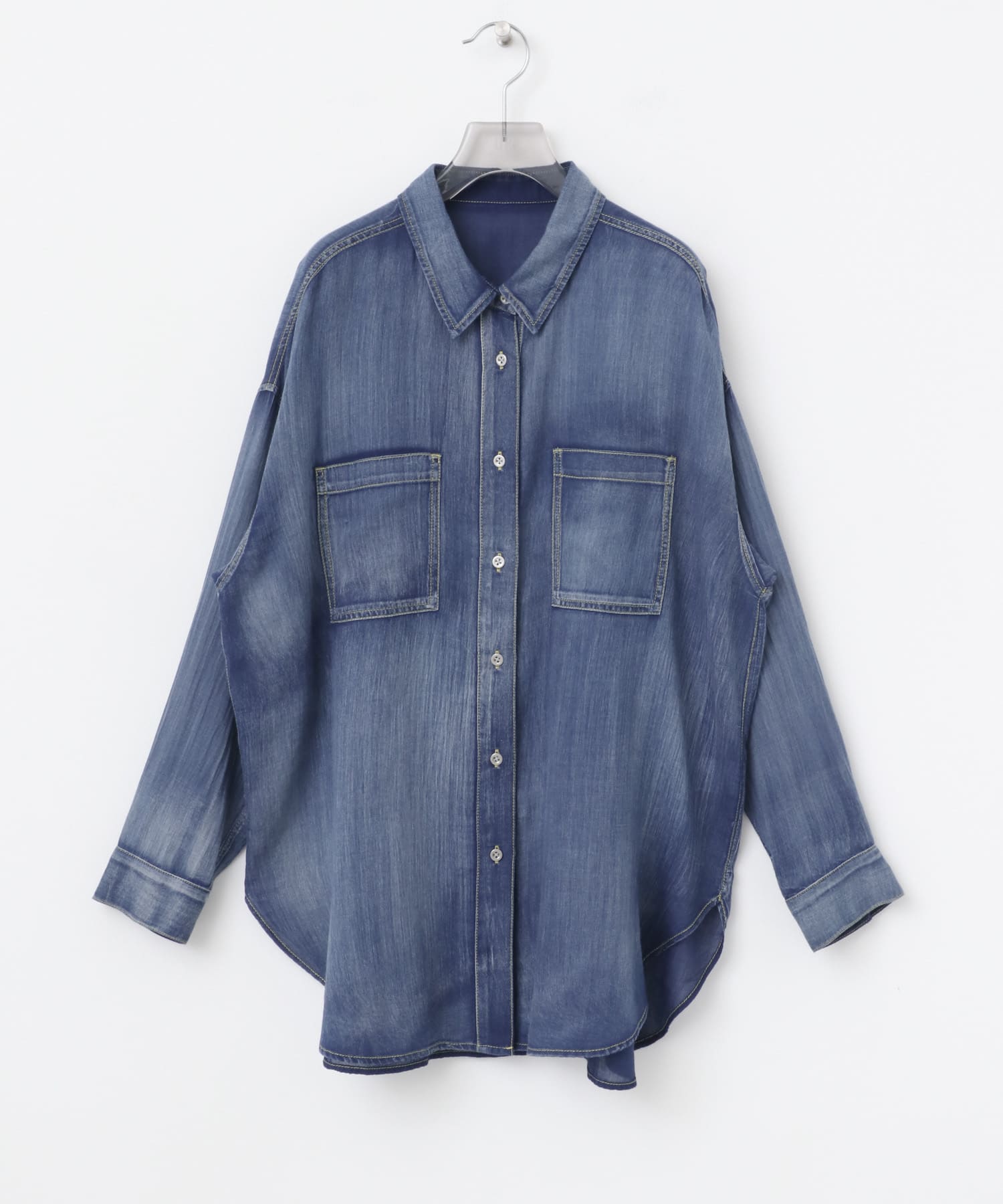 シアーデニムシャツ INDIGO FREE