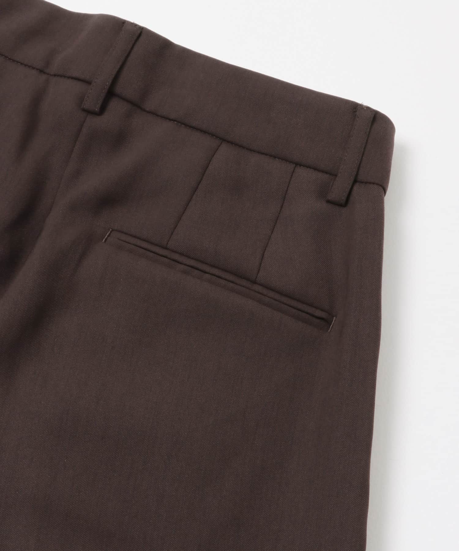 new basic　ダブルクロスキュプラパンツ BROWN 36