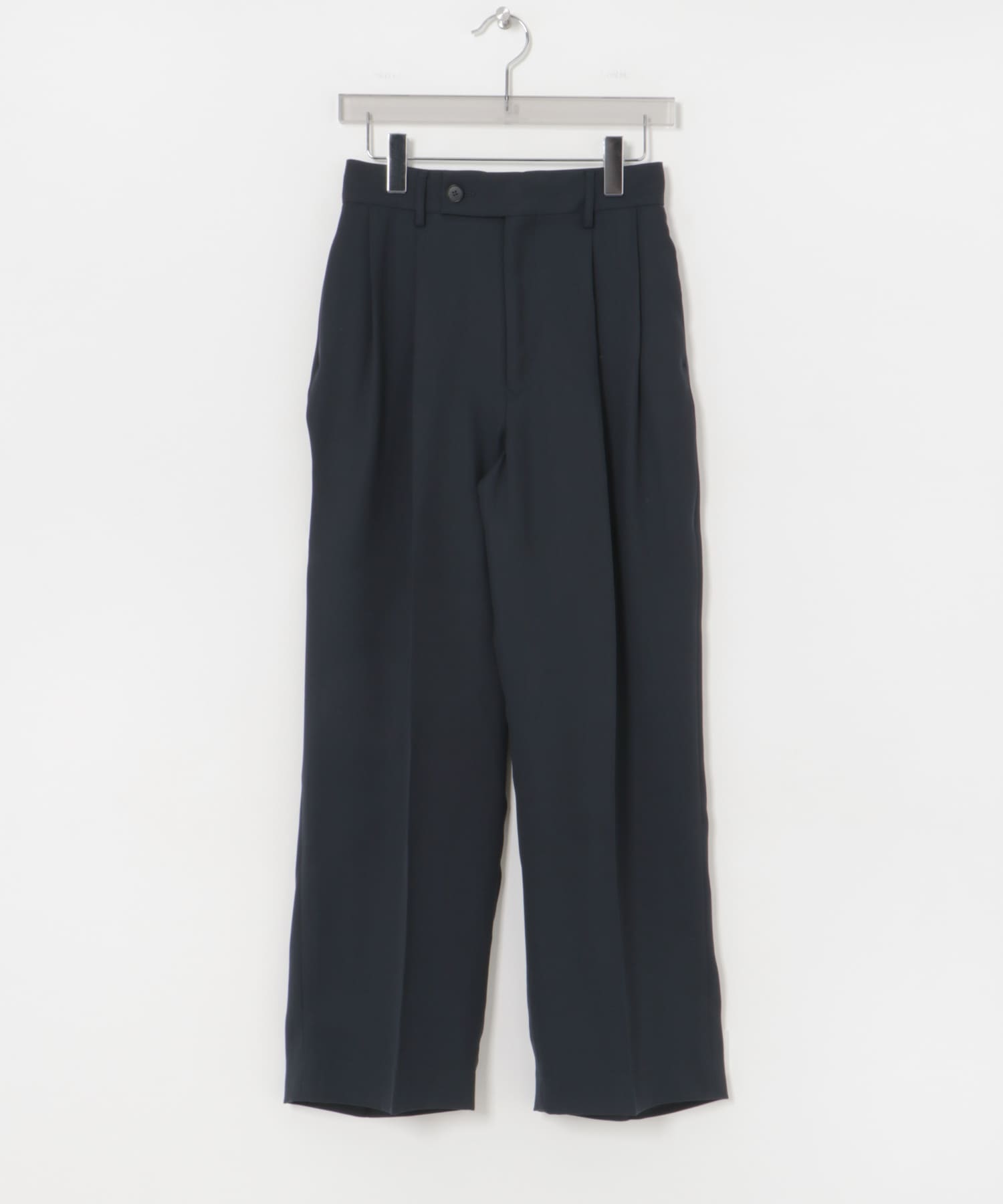 new basic　ダブルクロスキュプラパンツ NAVY 36
