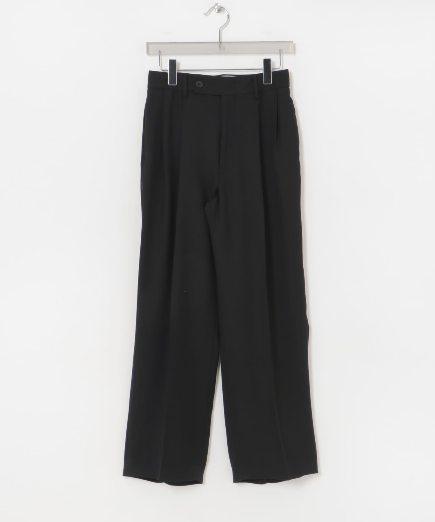 new basic　ダブルクロスキュプラパンツ BLACK 36
