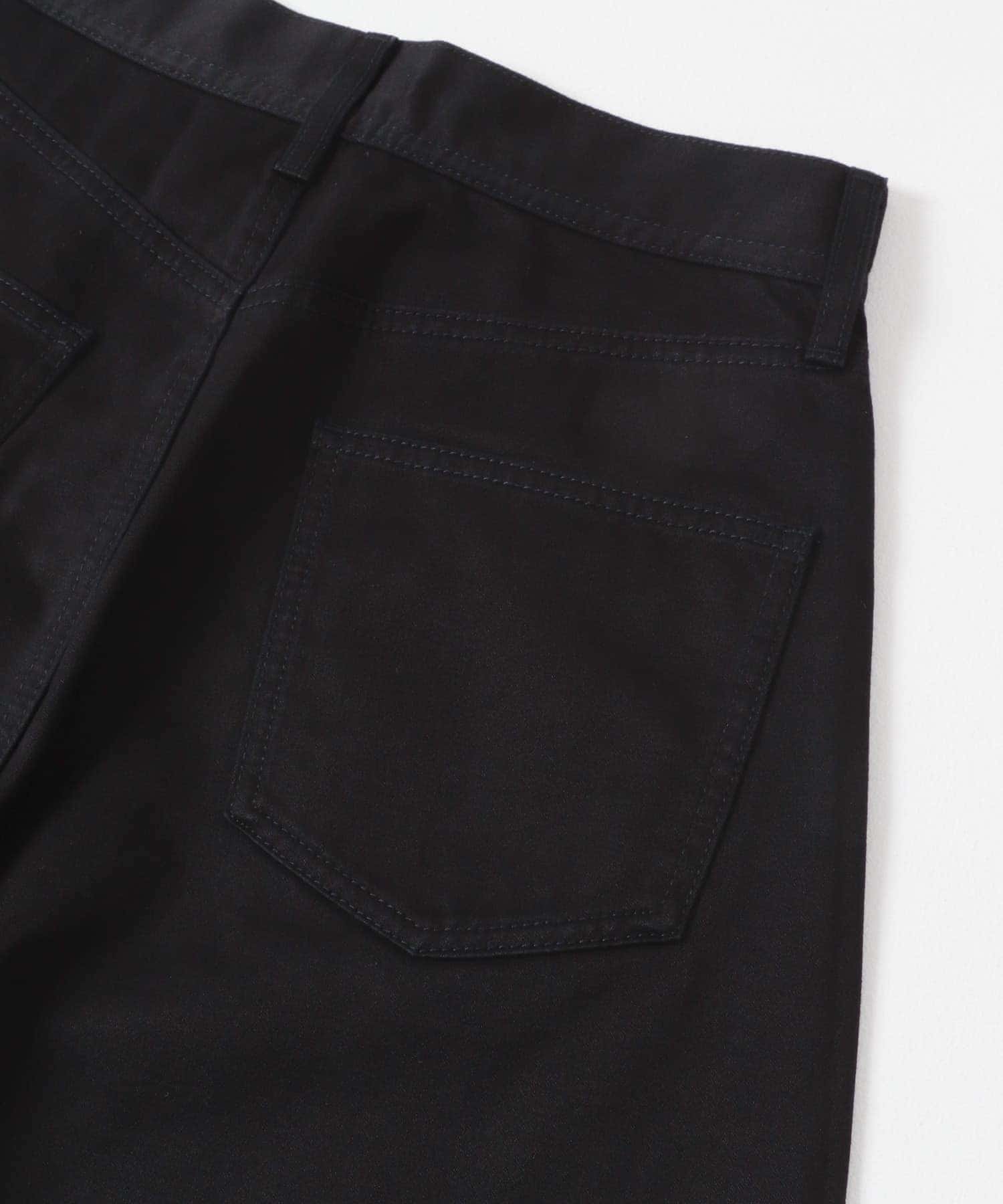 コットンサテンカットオフカーブパンツ BLACK 36