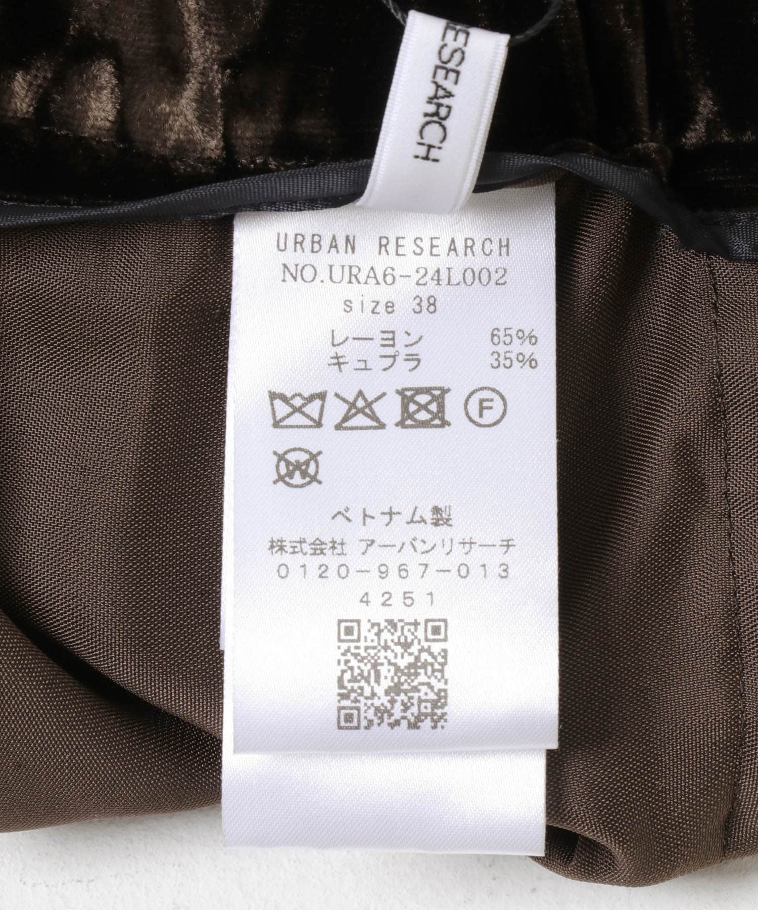 サイドラインベロアイージーパンツ BROWN 36