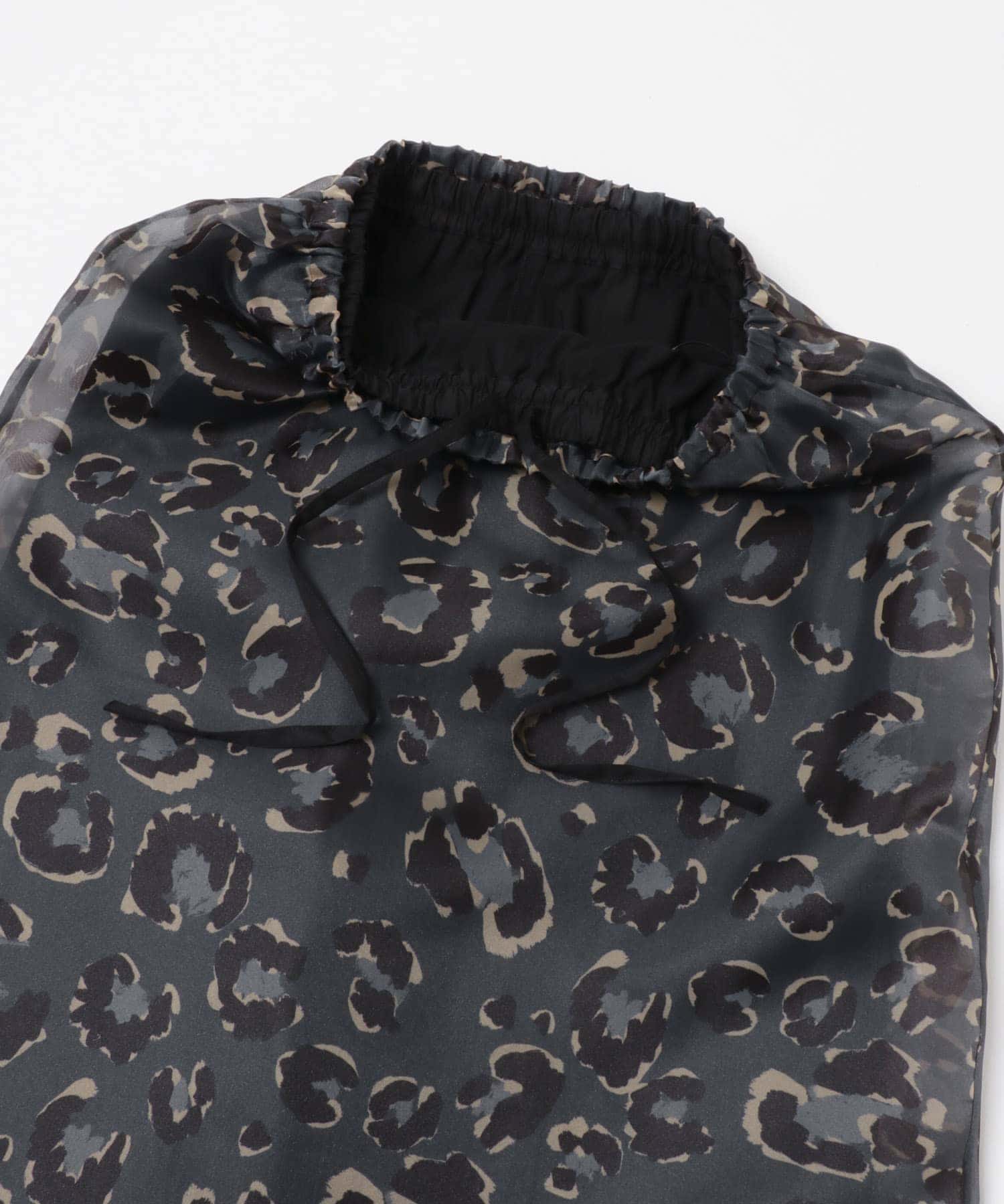 レオパードプリントレイヤードスカート GRAY FREE