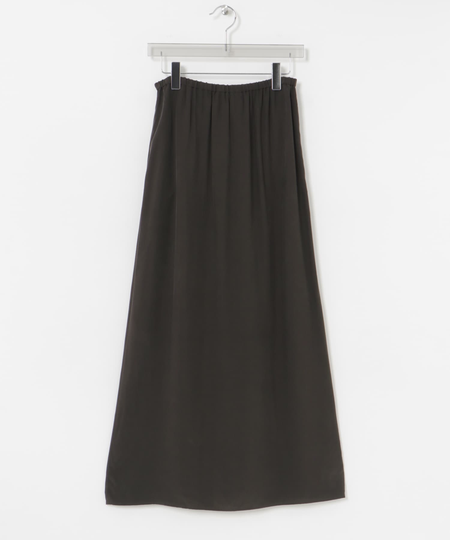 キュプラレーヨンギャザーIラインスカート BROWN 36