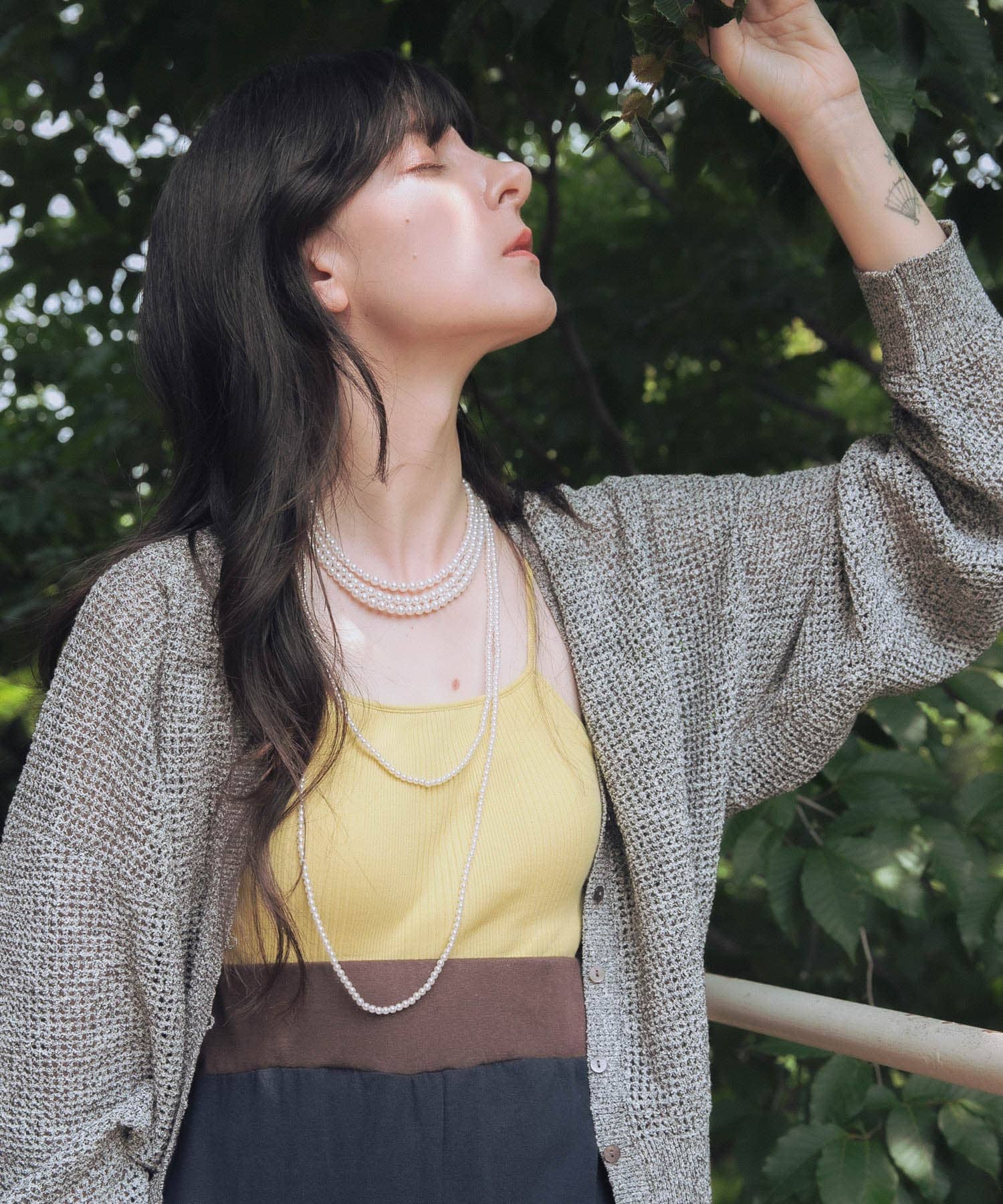 decor『デコール』　3Standpearlnecklace pearl -