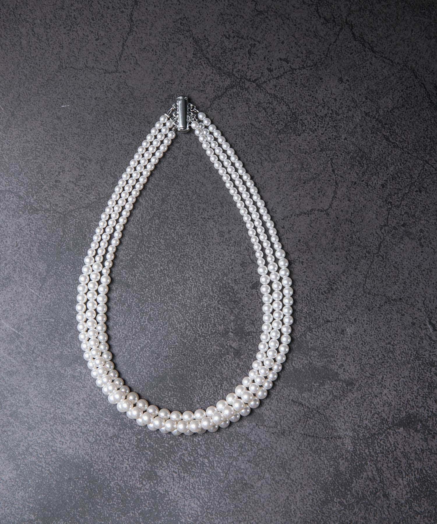 decor『デコール』　3Standpearlnecklace pearl -