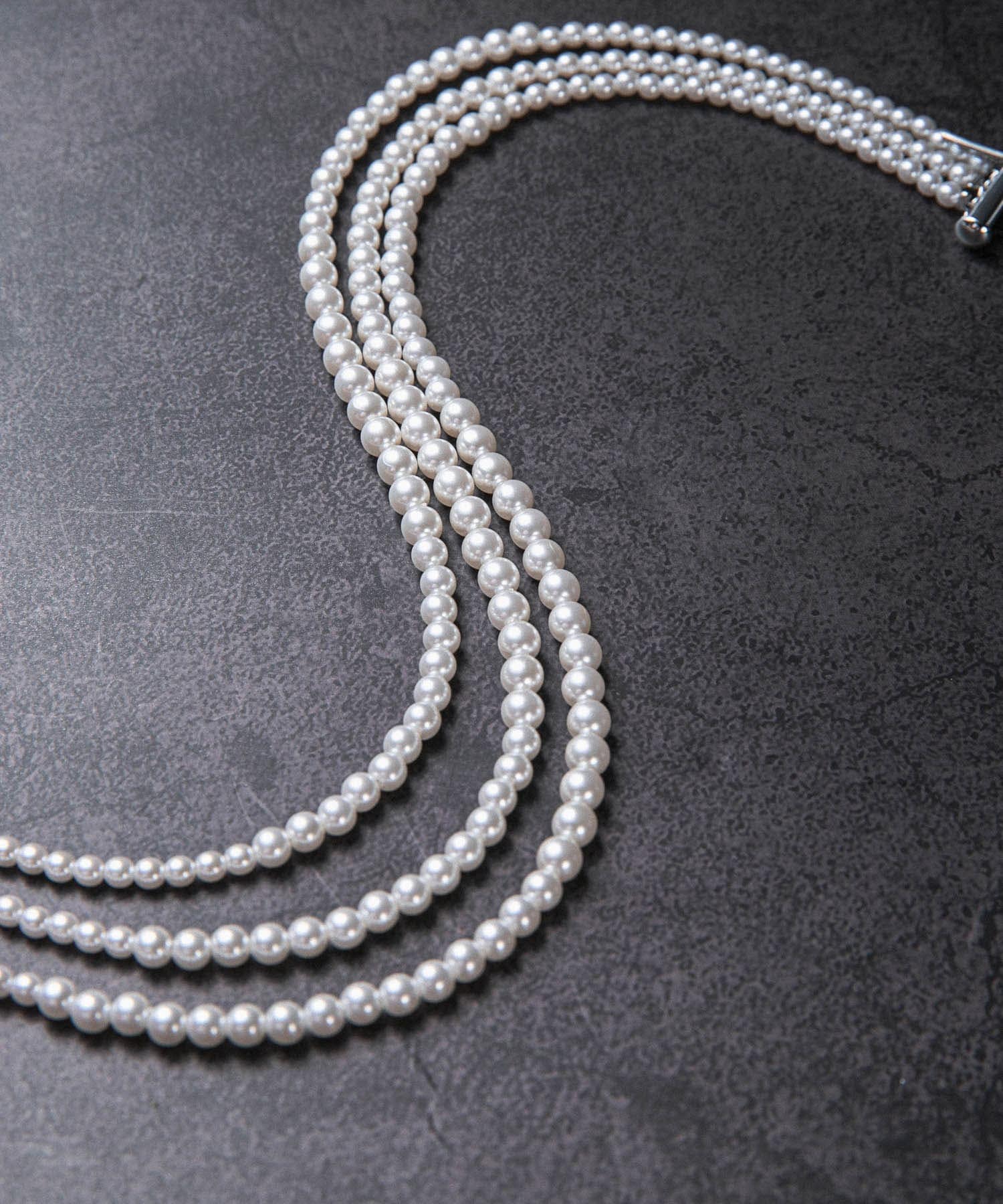 decor『デコール』　3Standpearlnecklace pearl -