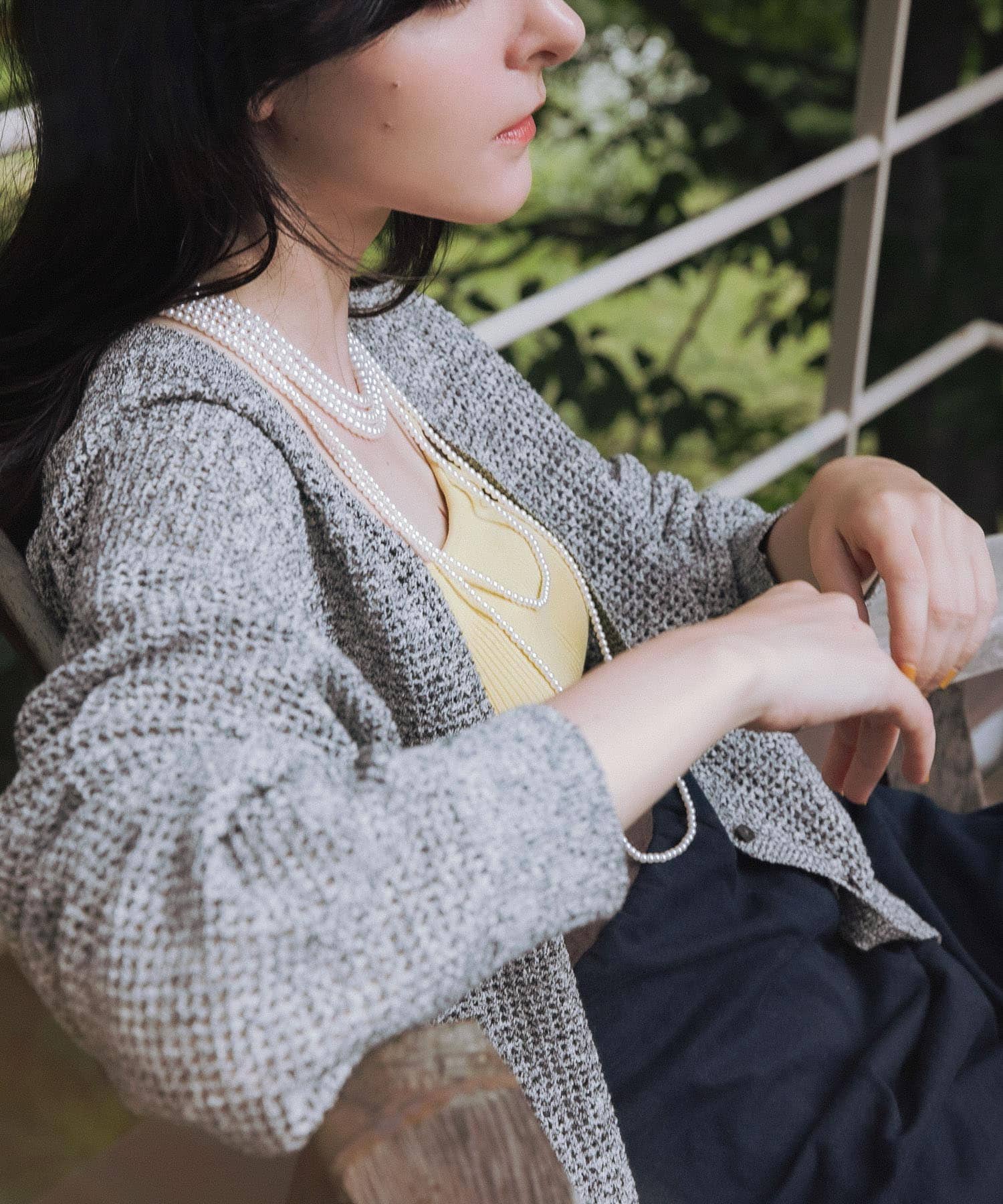 decor『デコール』　4mmPearllongnecklace pearl -