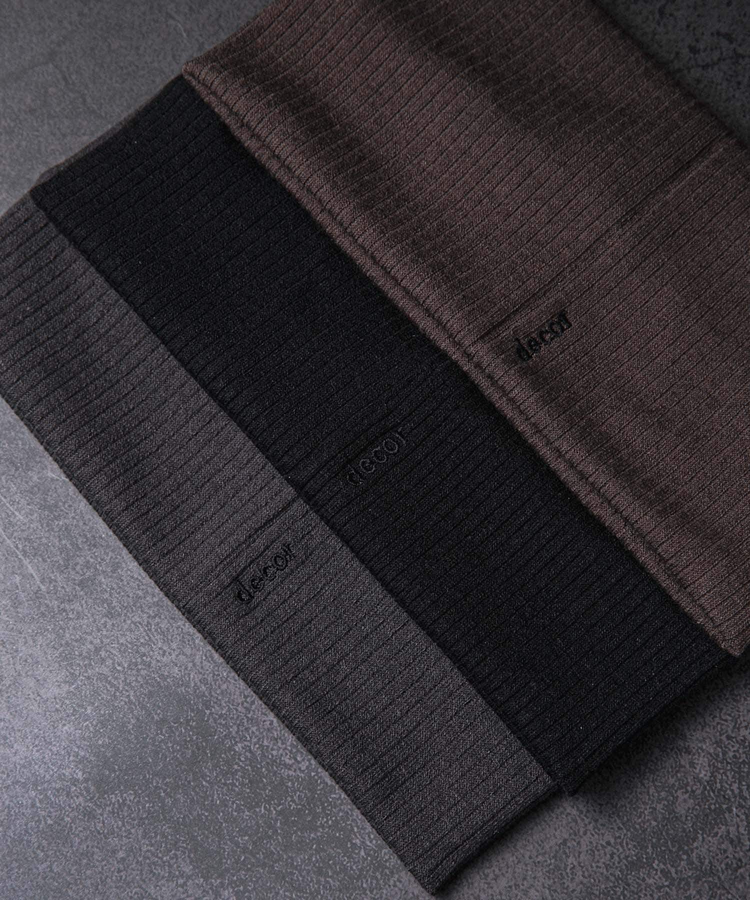 decor『デコール』　Rib Wide Hairband BROWN -