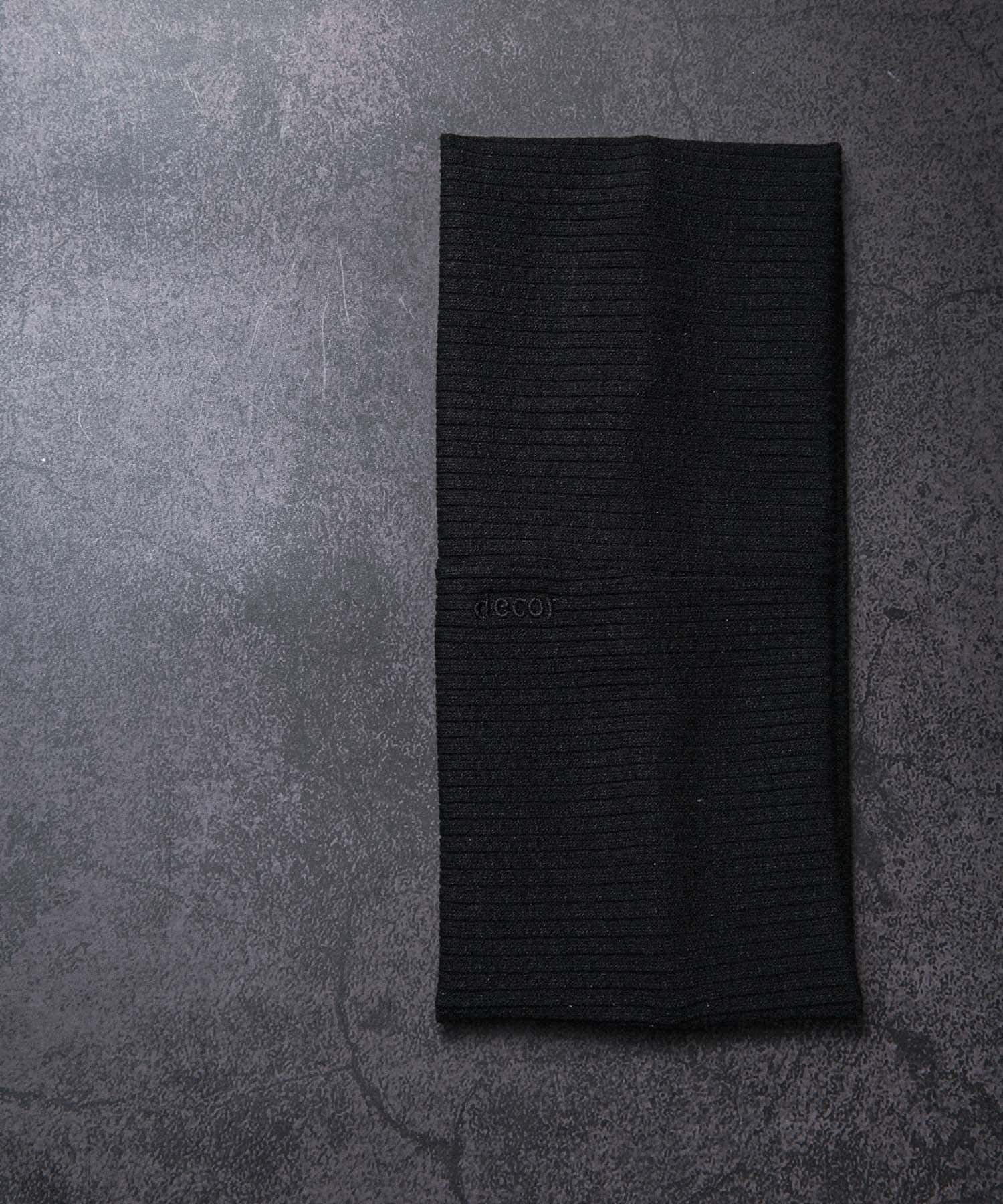 decor『デコール』　Rib Wide Hairband BLACK -