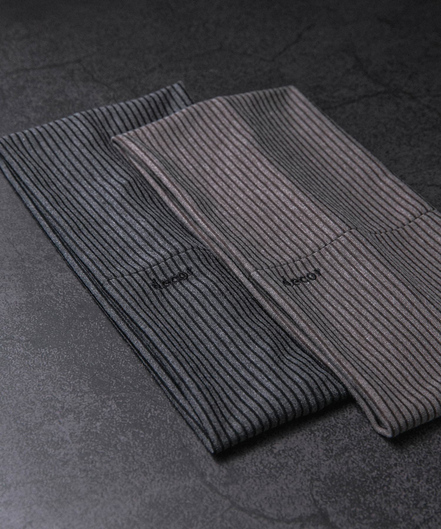 decor『デコール』　Border Wide Hairband CHARCOAL -