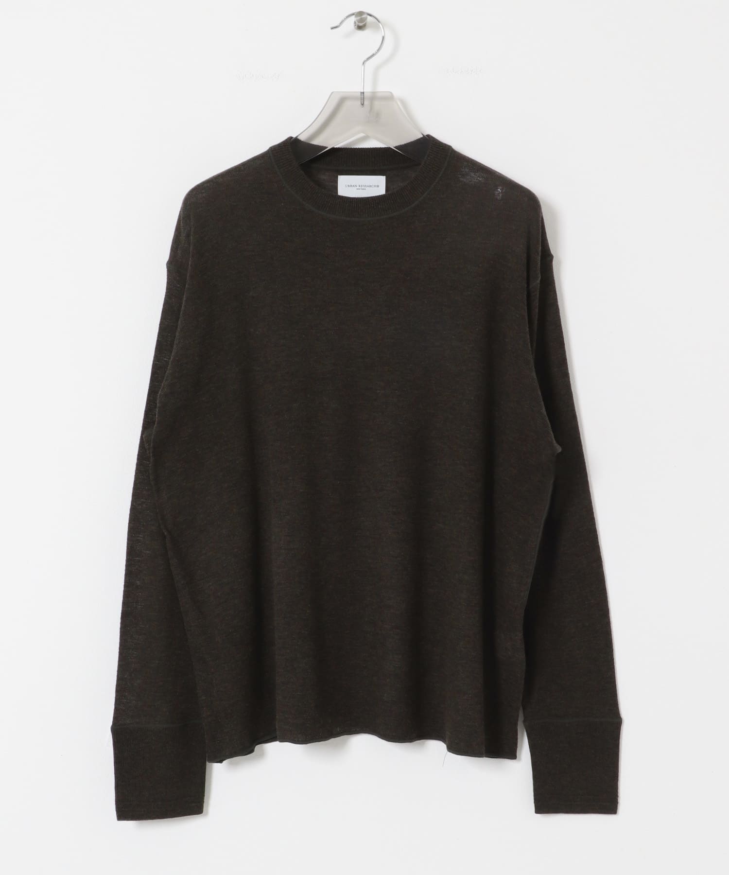new basic　LOA LONG-SLEEVE KNIT T-SHIRTS KHAKI M