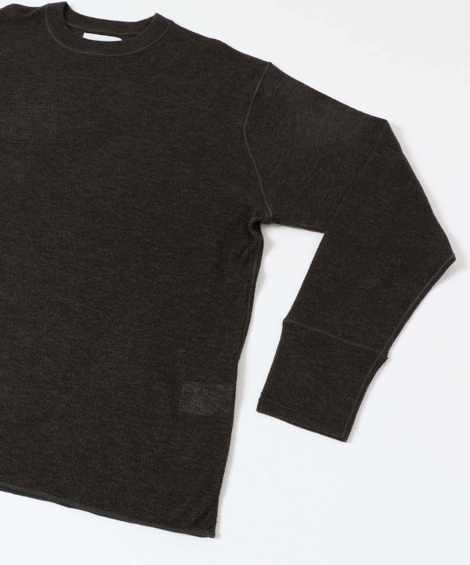 new basic　LOA LONG-SLEEVE KNIT T-SHIRTS KHAKI M