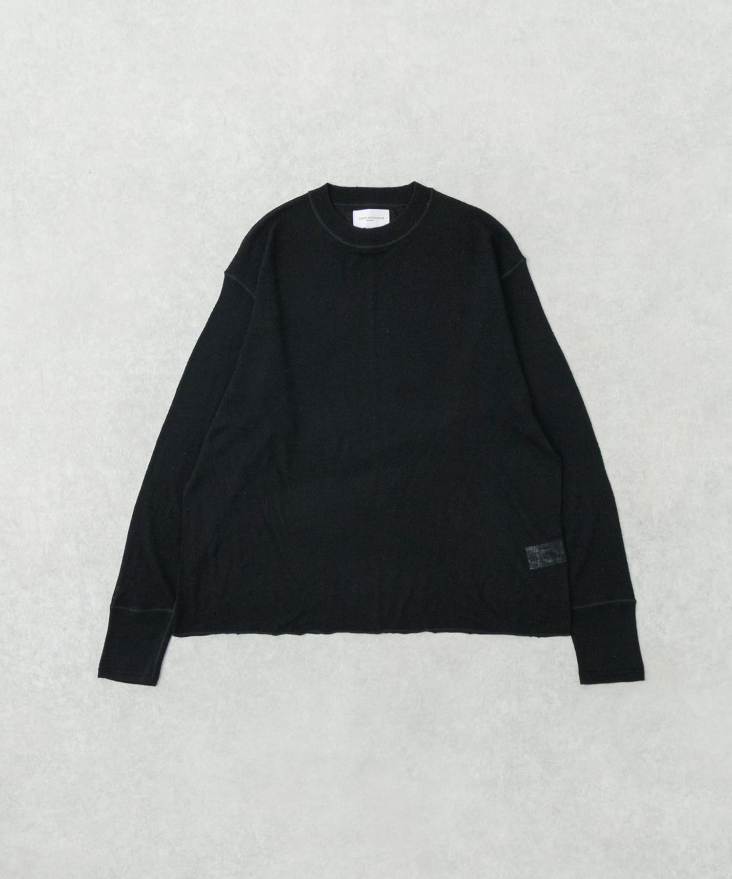 new basic　LOA LONG-SLEEVE KNIT T-SHIRTS BLACK M
