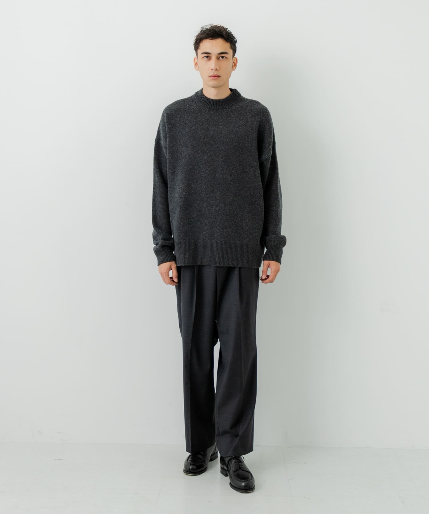 new basic Wool Silk Gabardine Pants(M BLACK): ボトム｜URBAN