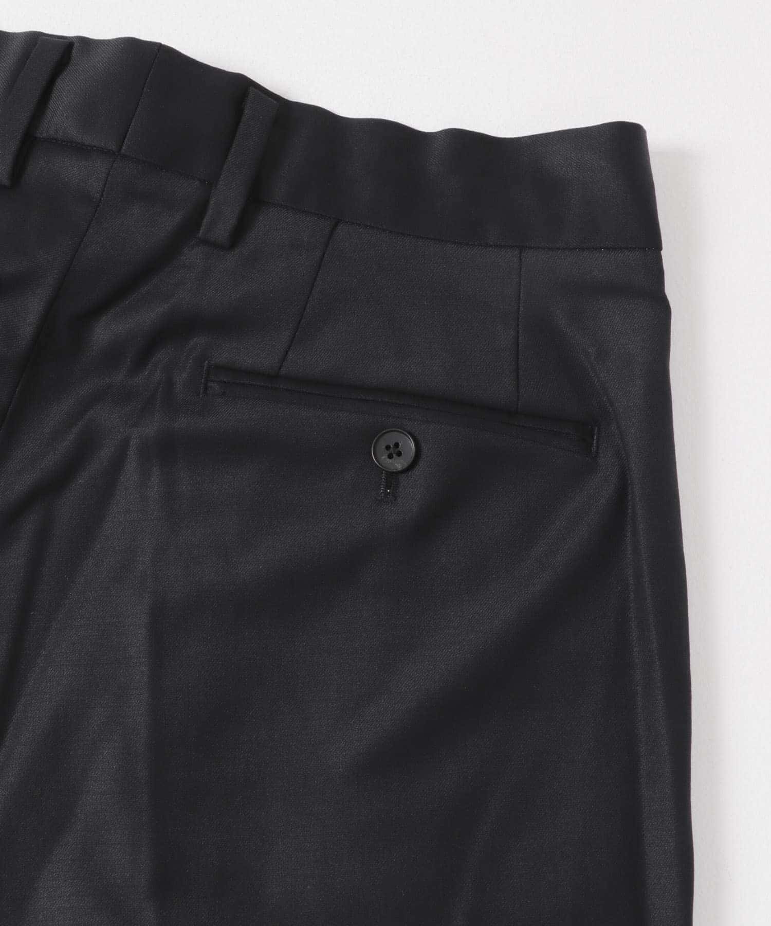 new basic　Wool Silk Gabardine Pants BLACK M