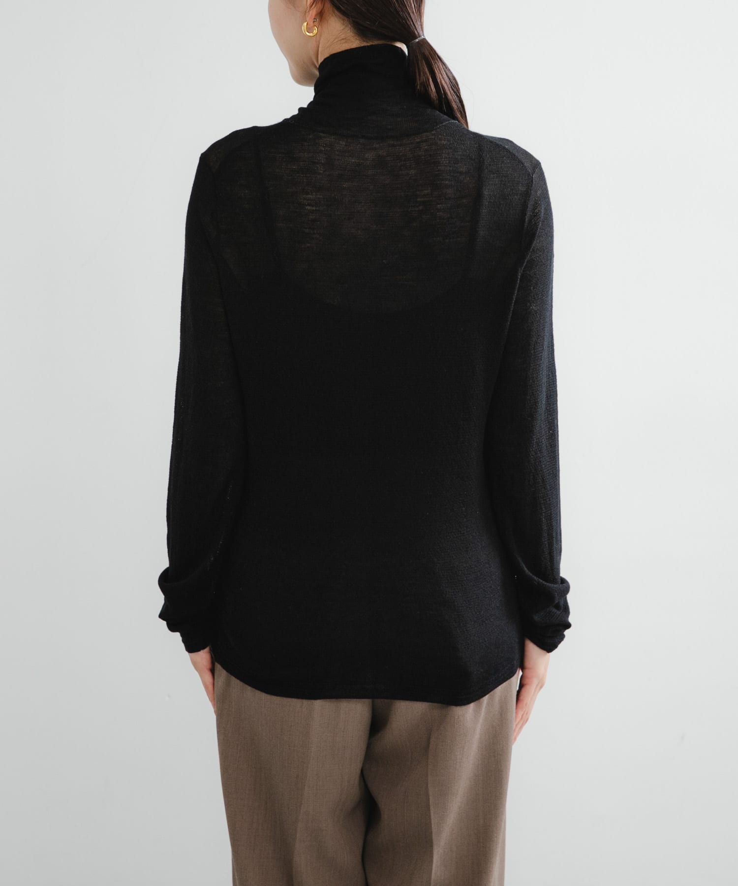 new basic　LOA THERMAL TURTLEKNIT BLACK FREE