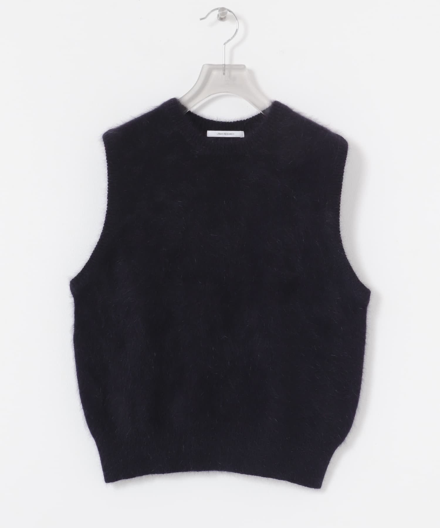FOX/CASHMEREクルーネックベスト NAVY FREE
