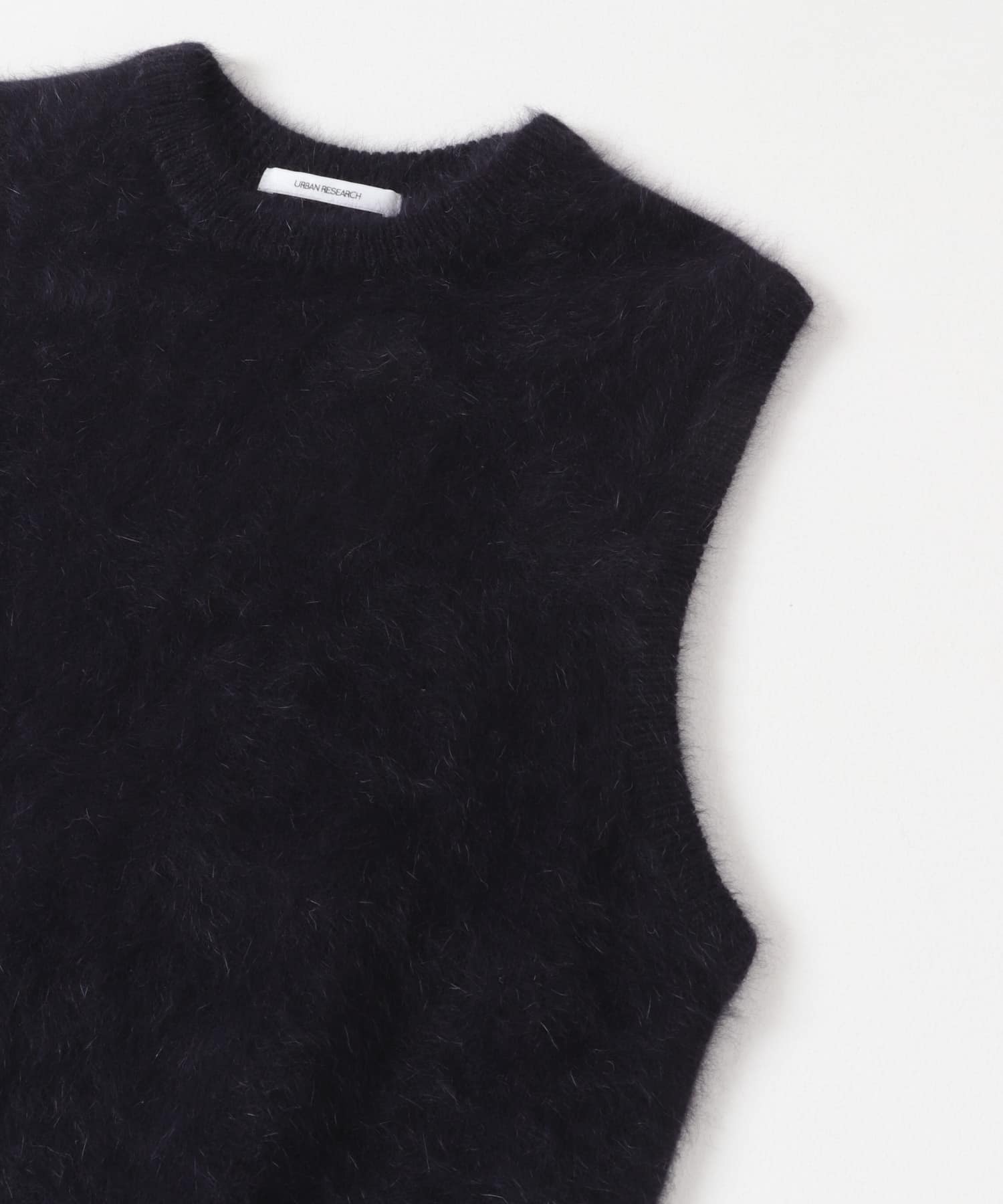 FOX/CASHMEREクルーネックベスト NAVY FREE