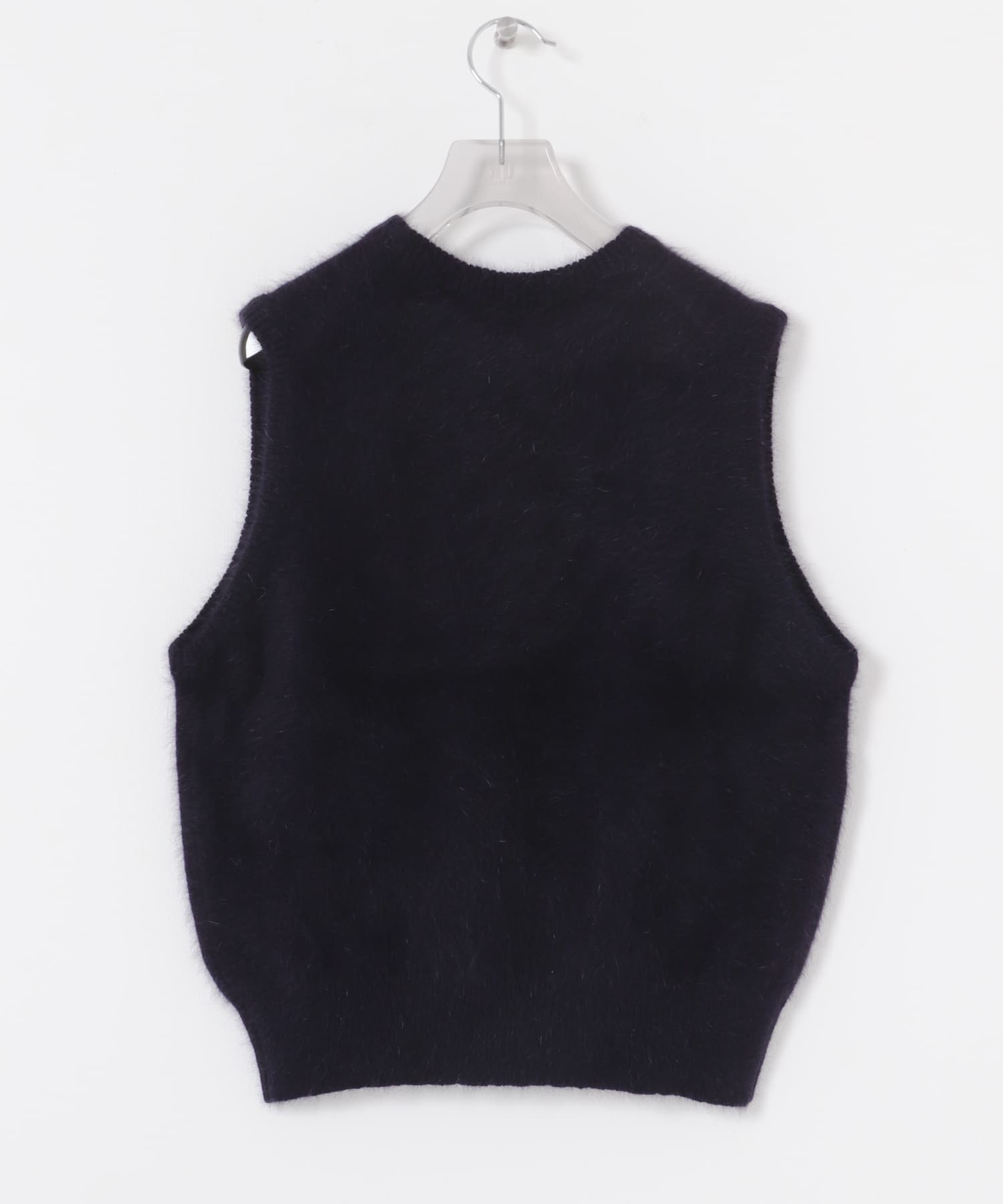 FOX/CASHMEREクルーネックベスト NAVY FREE