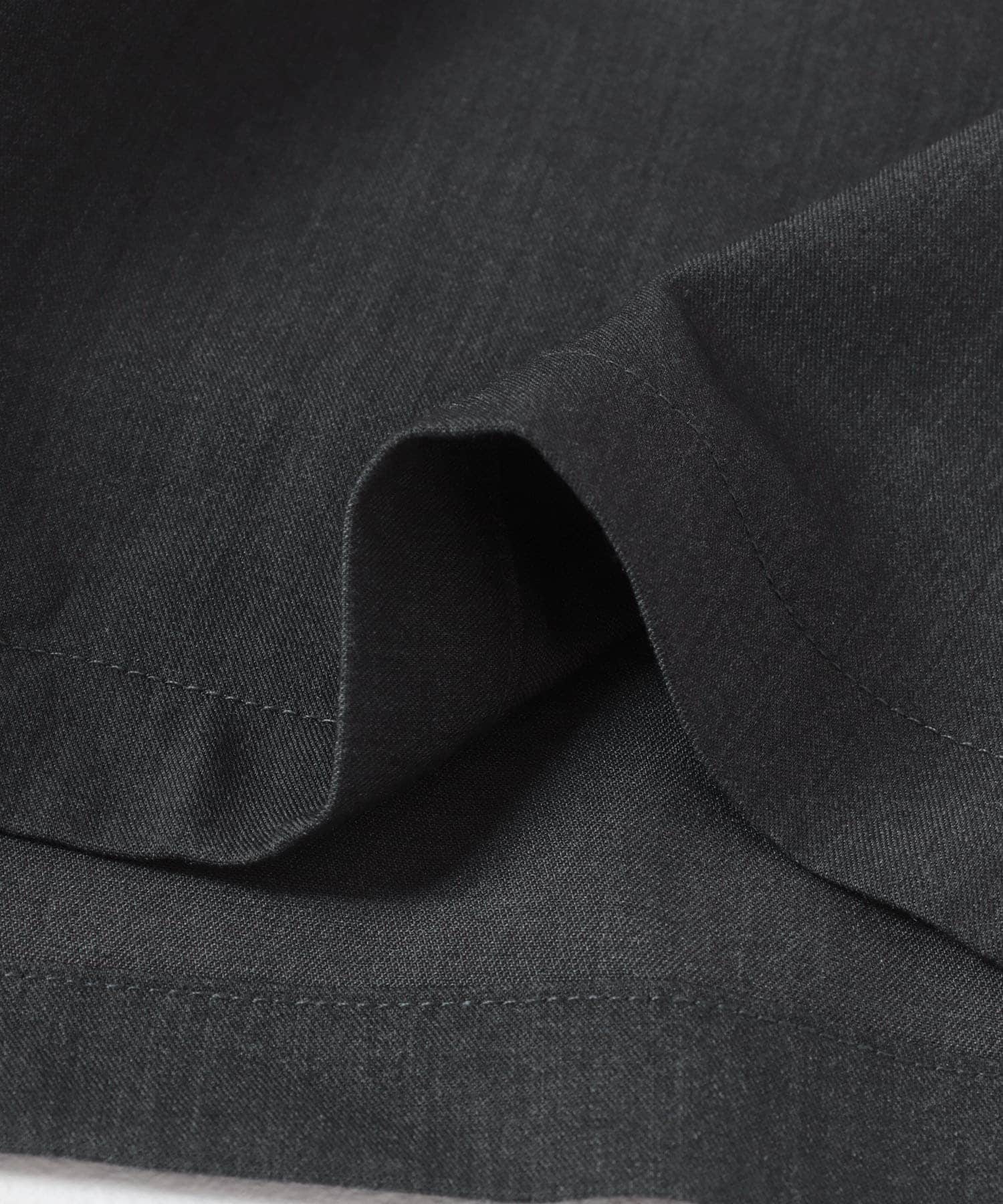 『3サイズ展開』『イージーケア』 ウール混タックギャザーストレートパンツ CHARCOAL 36