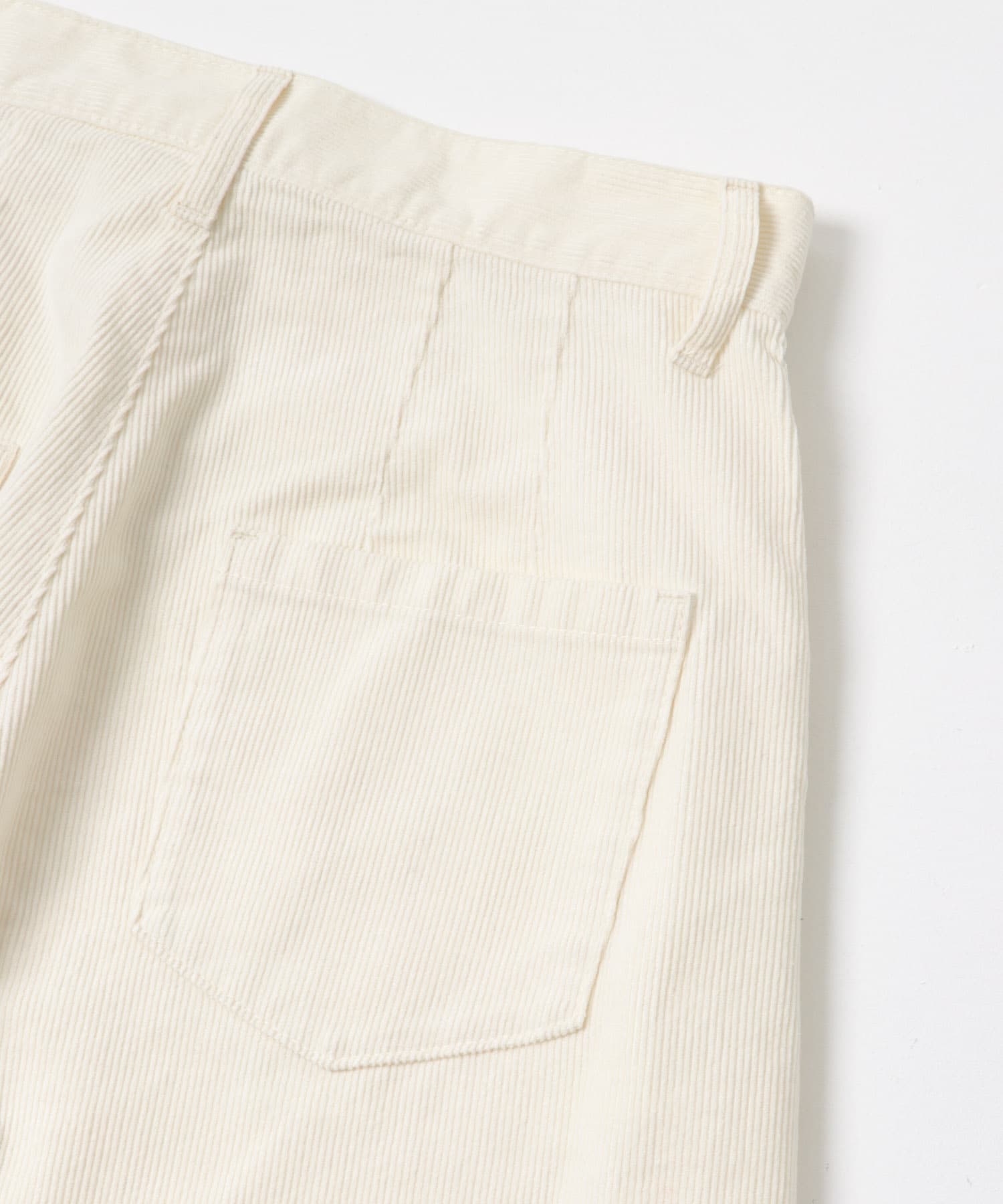 コーデュロイカーブパンツ IVORY 36