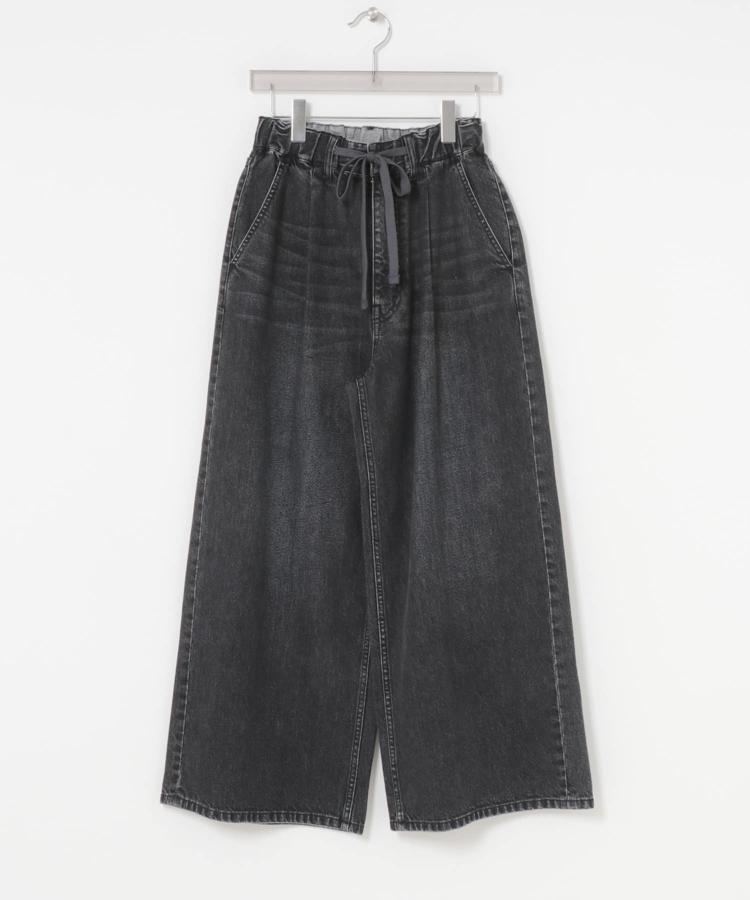 デニムイージーワイドパンツ BLACK 36