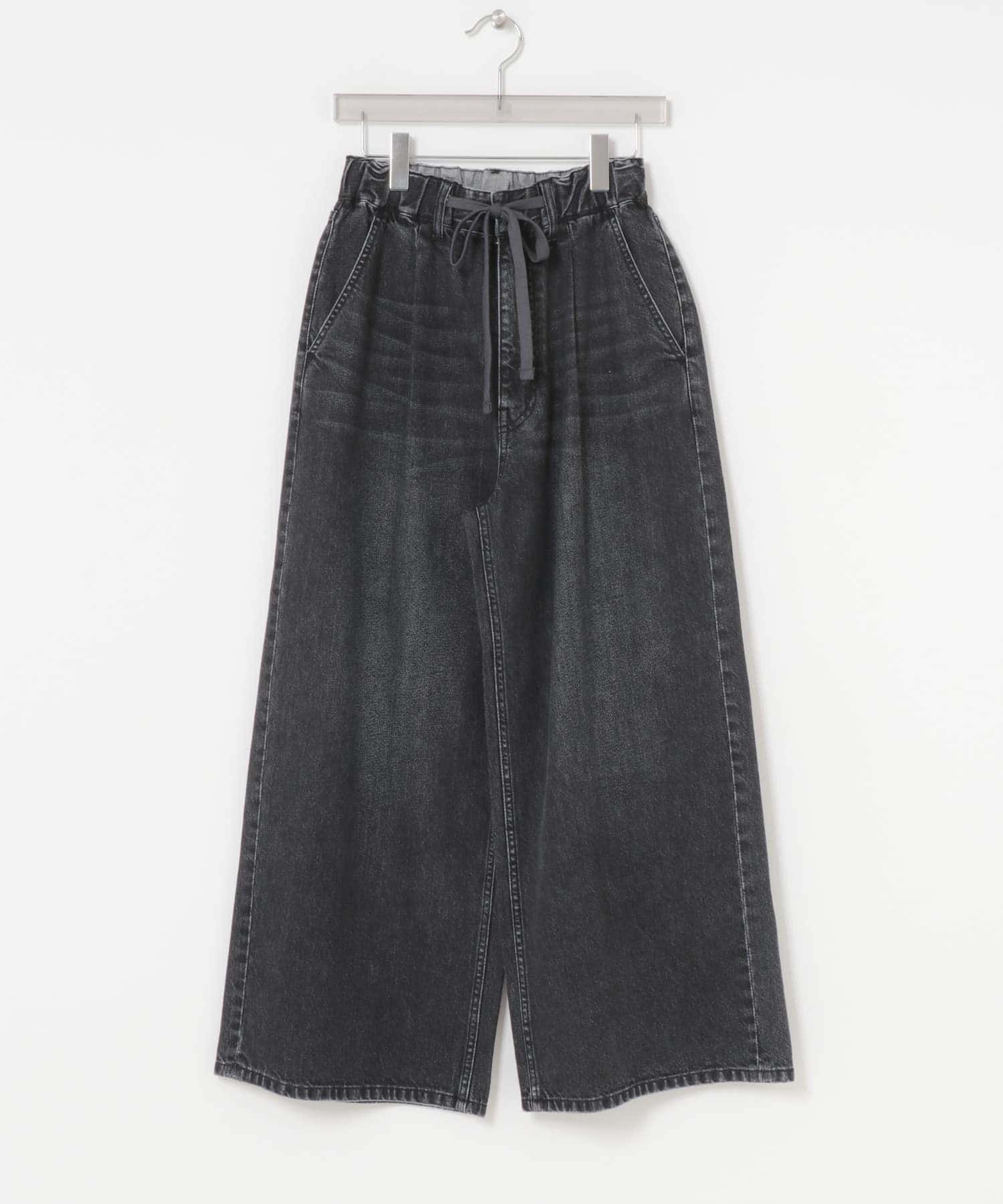デニムイージーワイドパンツ BLACK 36