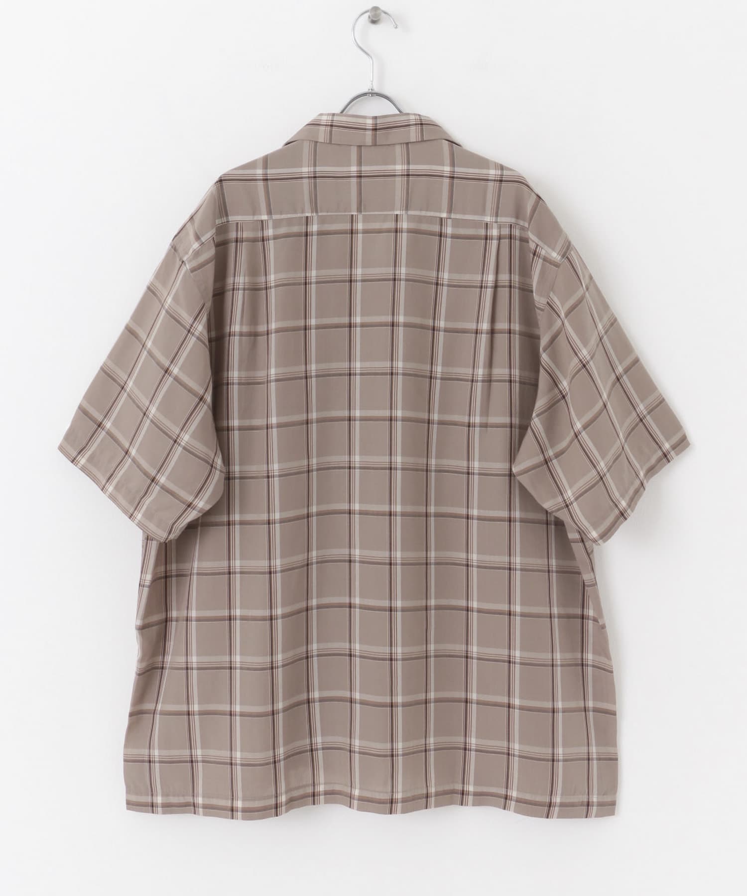 WORK NOT WORK Open Collar Checked Shirts(M YELLOW): トップス