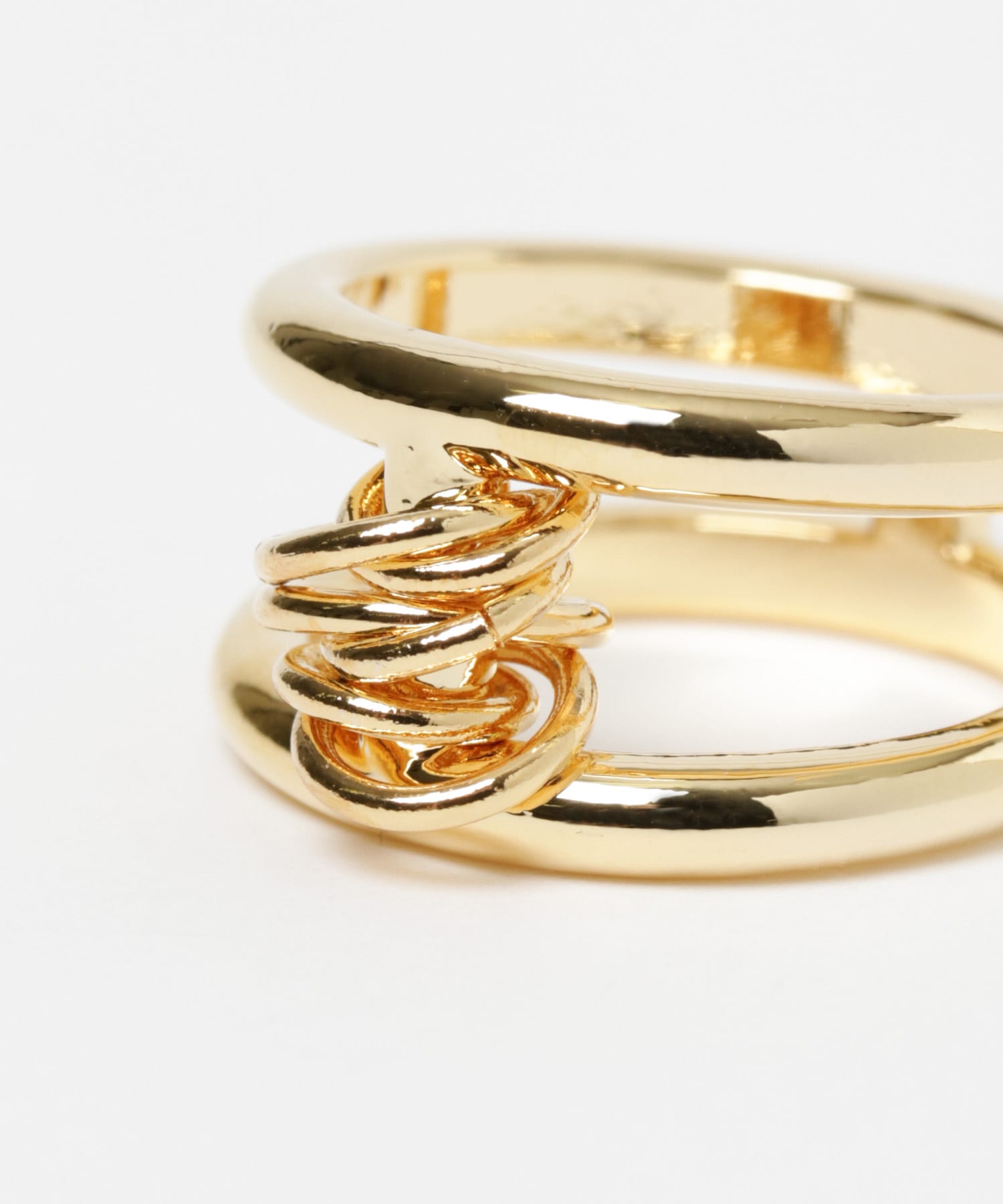 Lapuis　VERTICAL COIL リングA GOLD 9