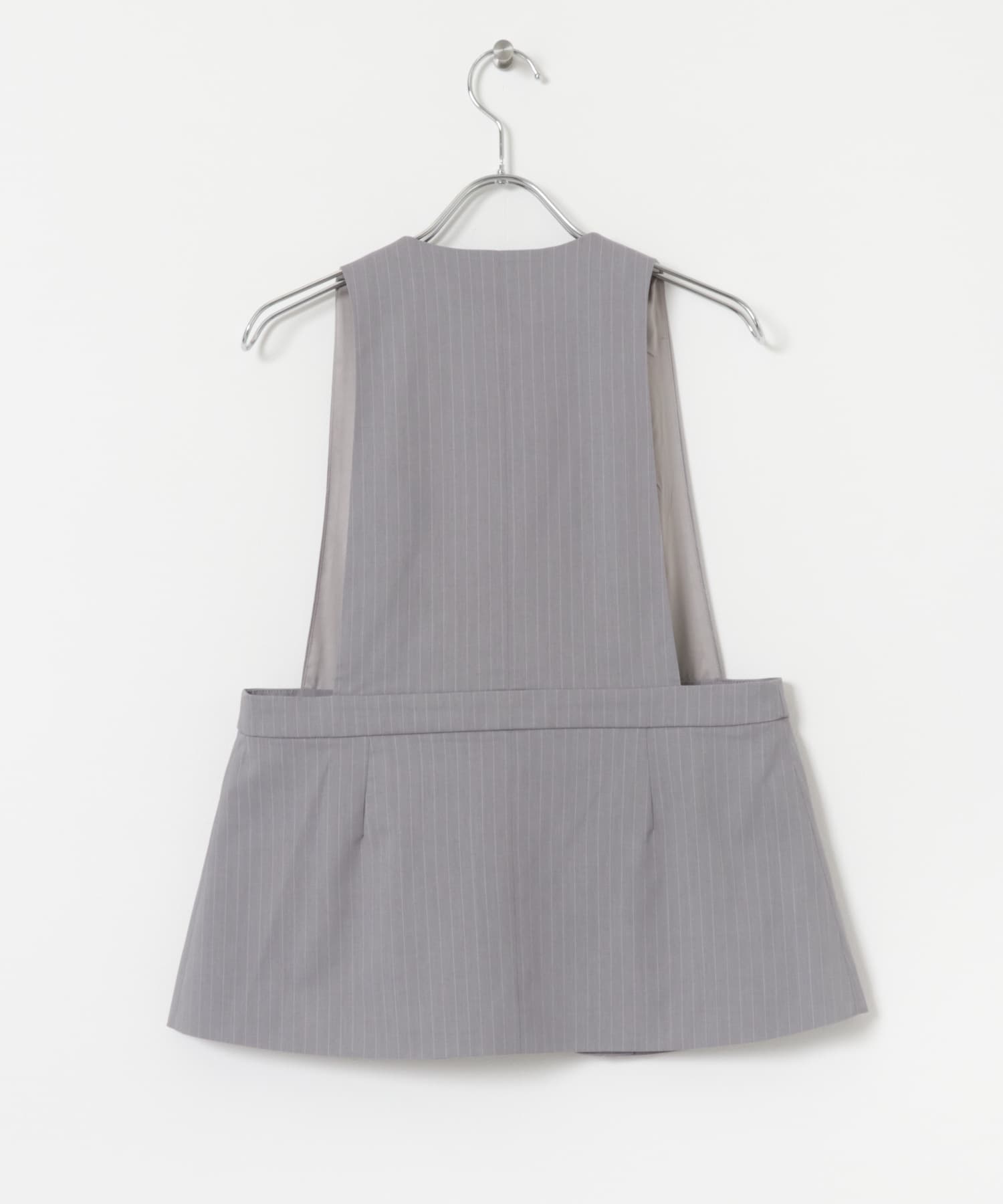 Po/　Stripe vest stripegray FREE