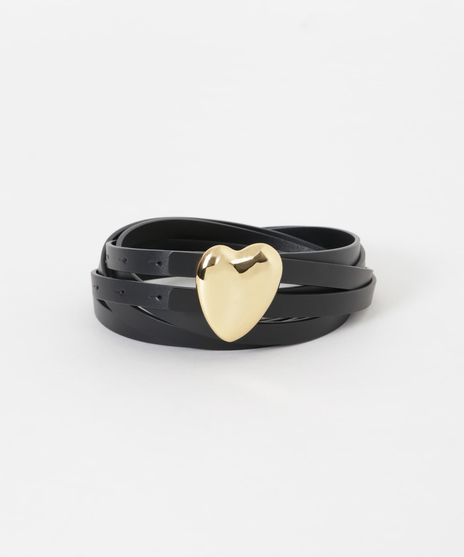 A VACATION　HEART W GOLD BELT BLK BLK -