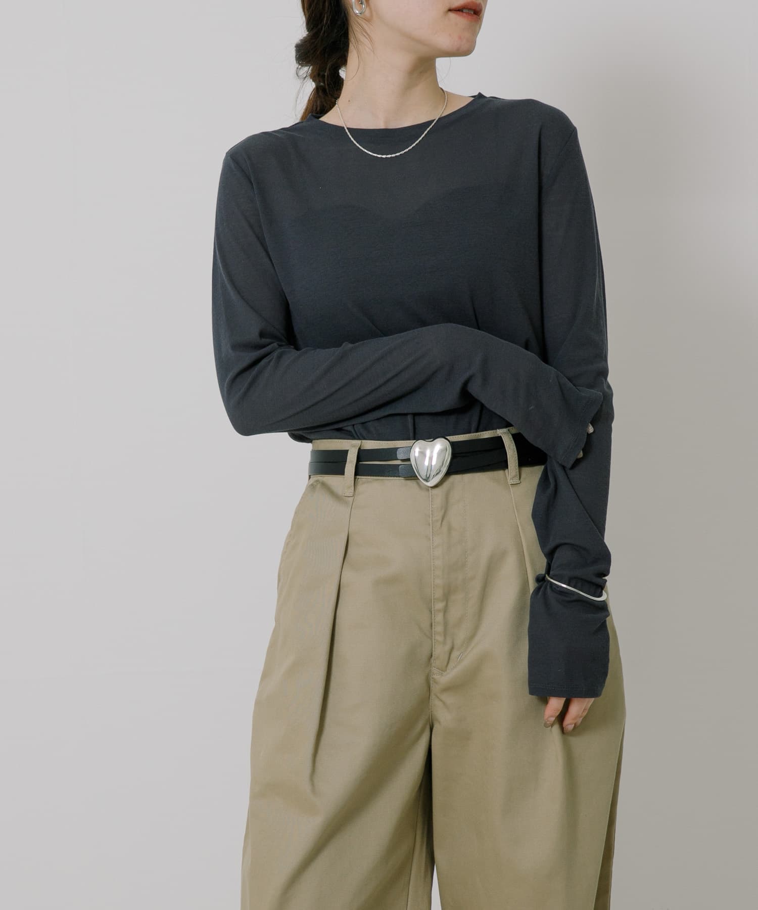 【新品未使用】A VACATION　HEART W SILVER BELT A VACATION HEART W SILVER BELT(- BLK BLK): ファッション雑貨｜URBAN