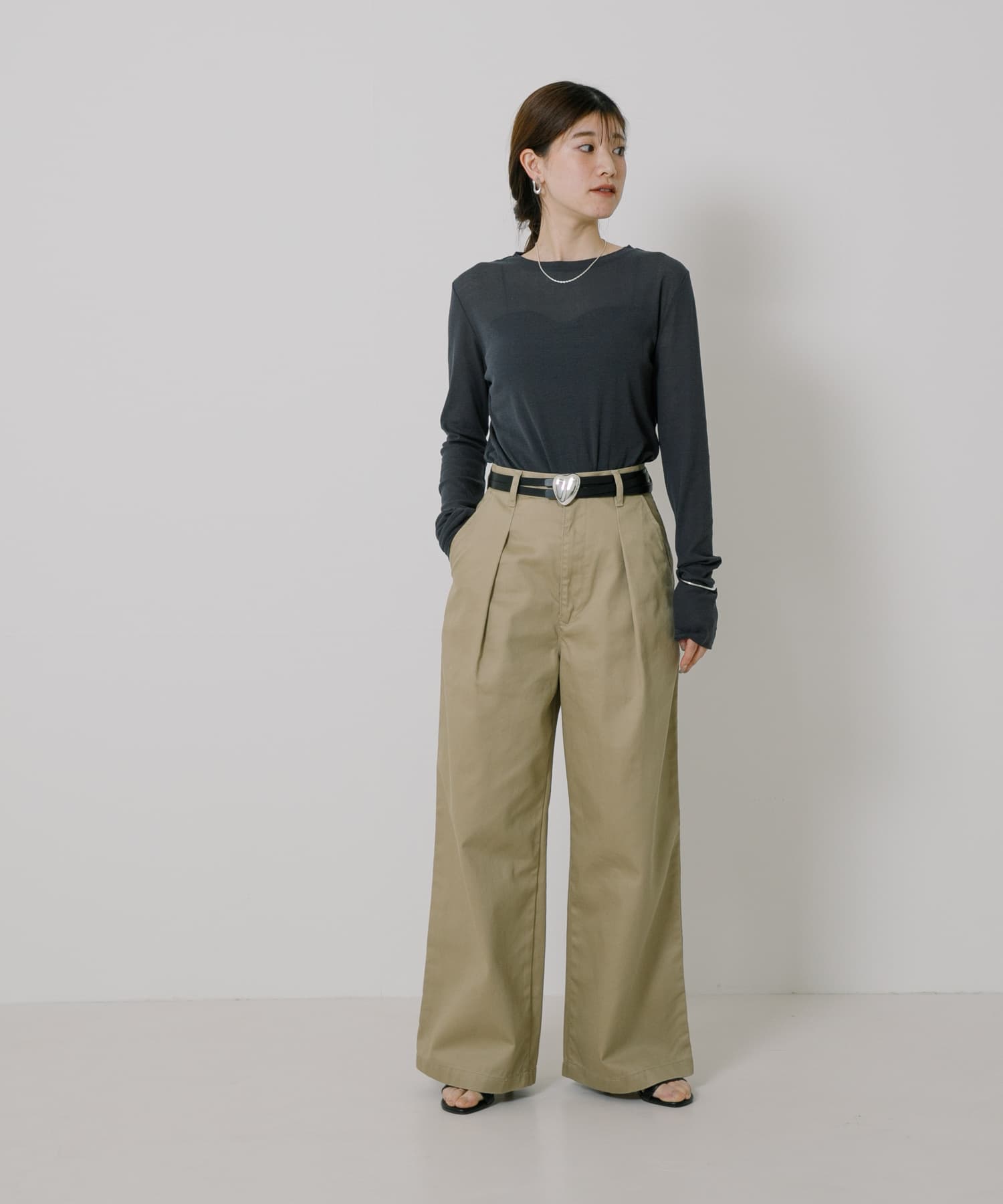 A VACATION HEART W SILVER BELT(- BLK BLK): ファッション雑貨｜URBAN