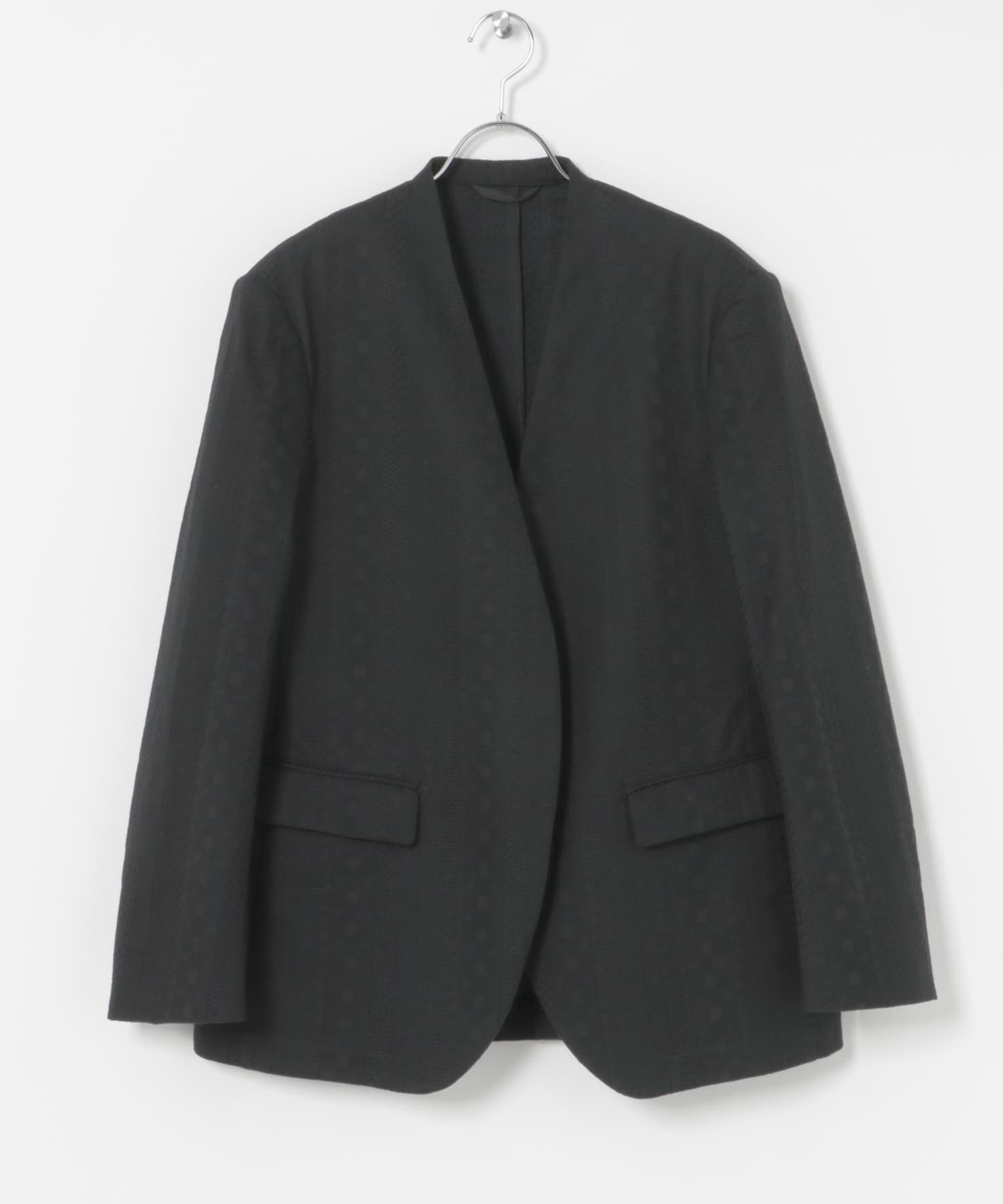 SEEALL　CLASSIC NO COLLAR JACKET BLACK 2