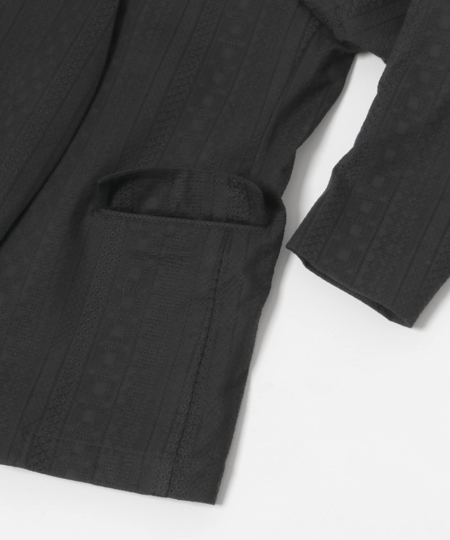 SEEALL　CLASSIC NO COLLAR JACKET BLACK 2
