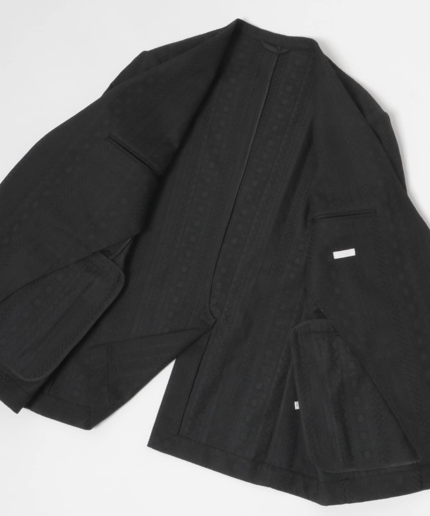 SEEALL　CLASSIC NO COLLAR JACKET BLACK 2
