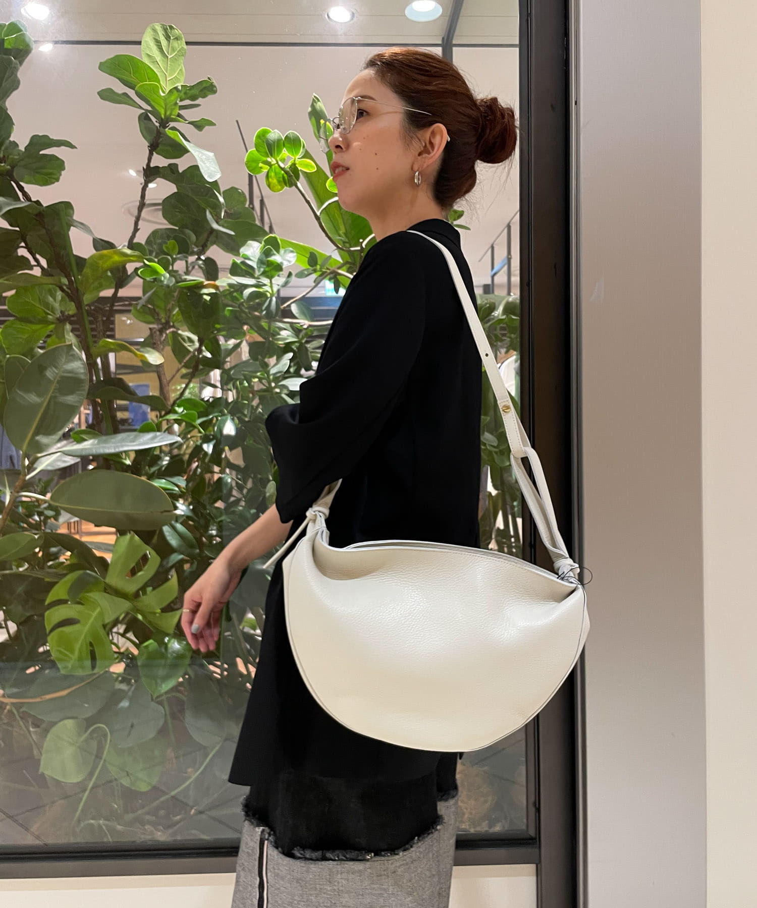 MARROW　HALFMOON SHOULDER M WHITE -