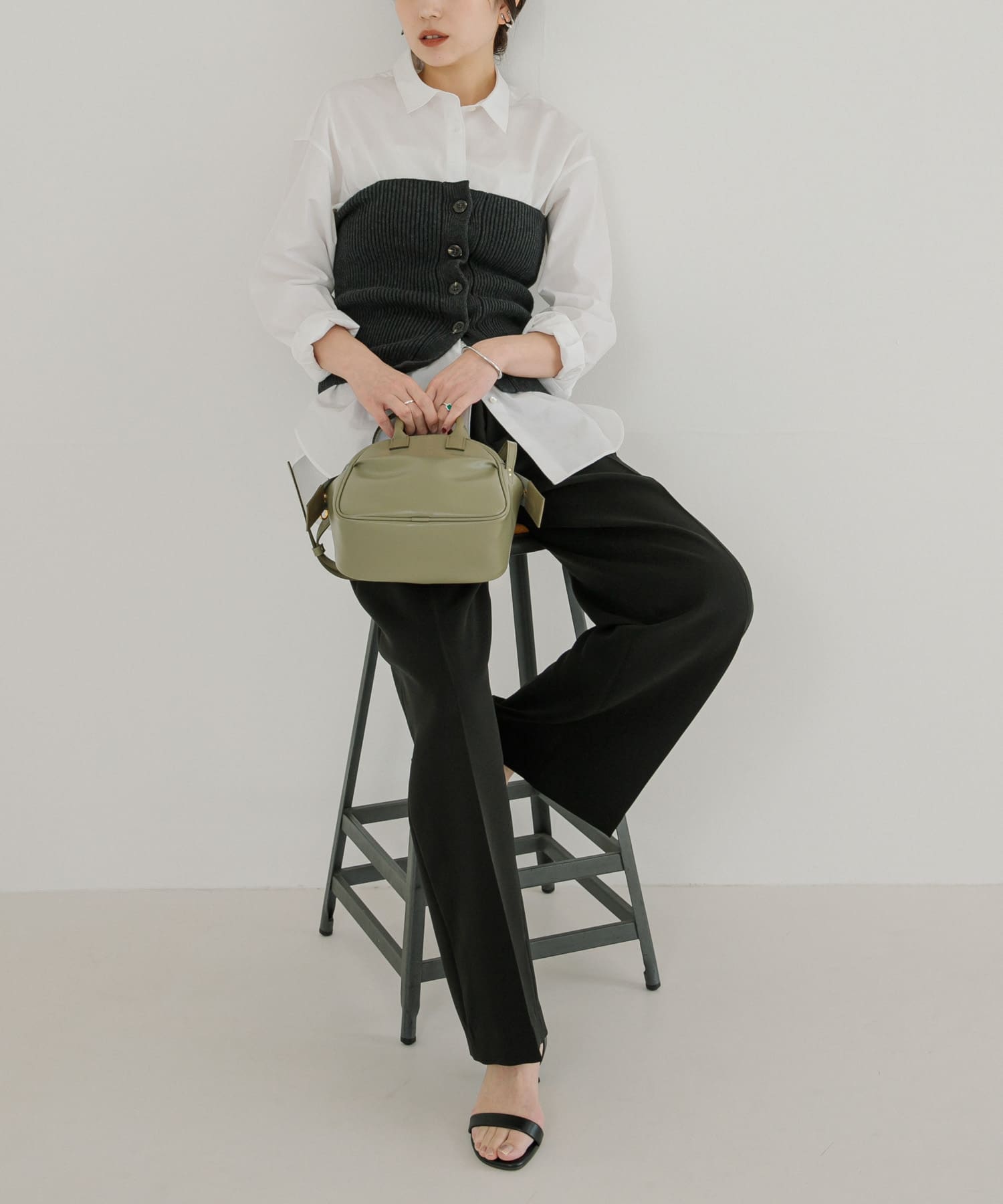 PIENI　BOSTON with strap OL/GR -