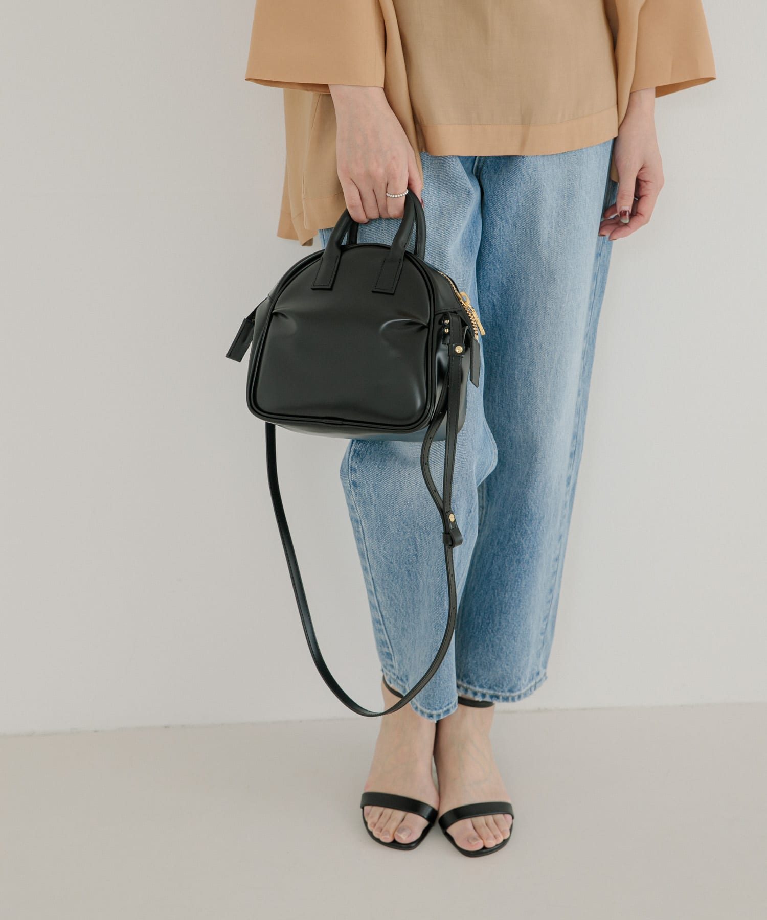 PIENI　BOSTON with strap BK/BK -