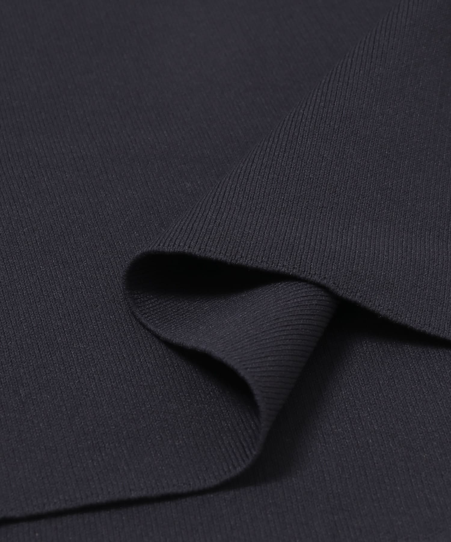TAN　EMBOSS KNITTED ROMPERS D NAVY FREE