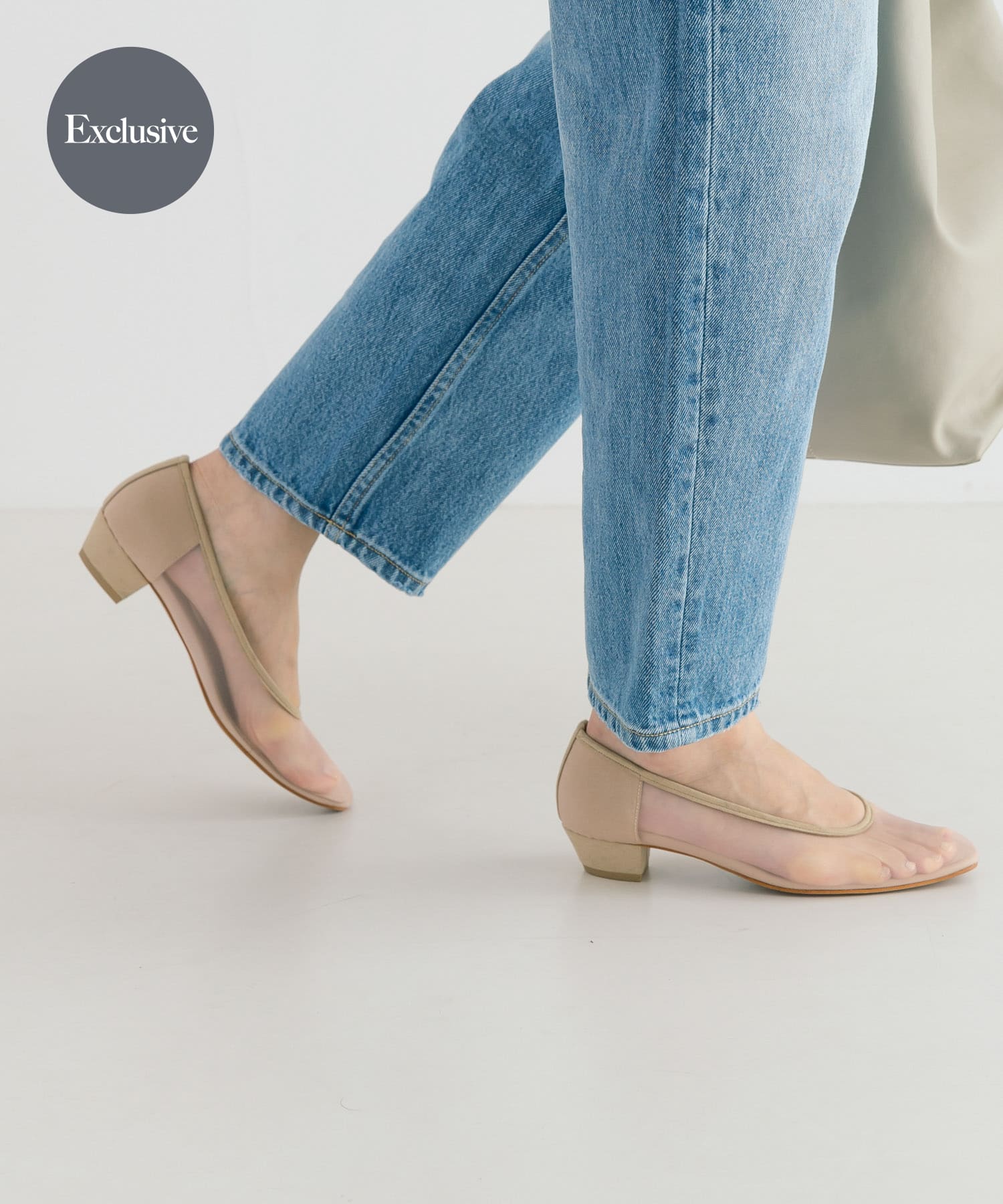 『別注』『MADE IN JAPAN』 MILLIWM×URBAN RESEARCH　シアーパンプス NUDE 36