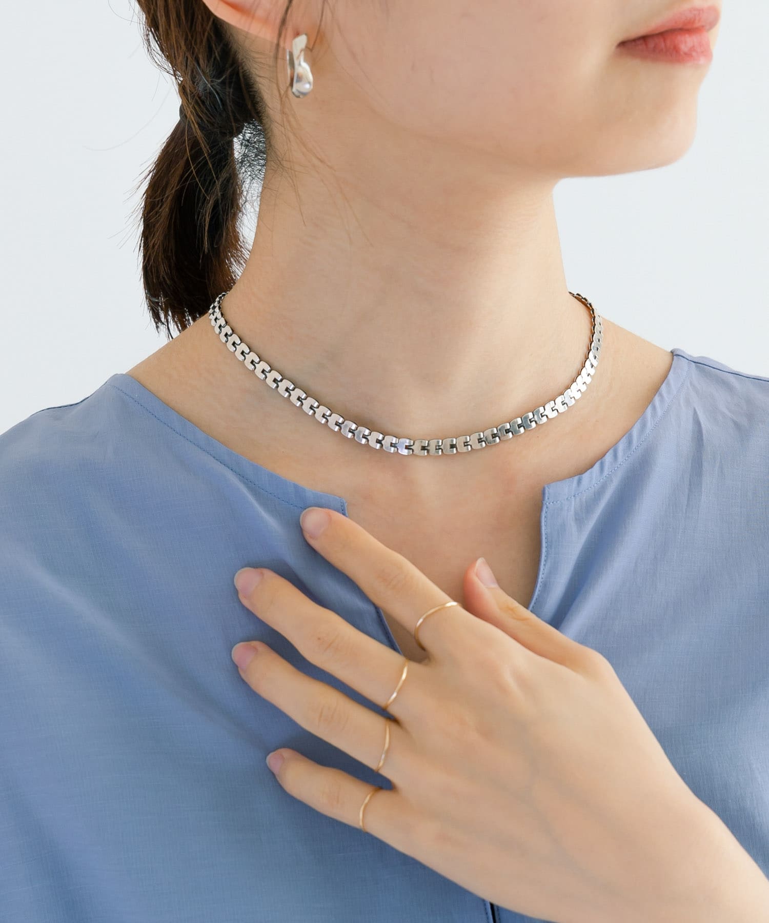 PHILIPPE AUDIBERT　Ida necklace silver -