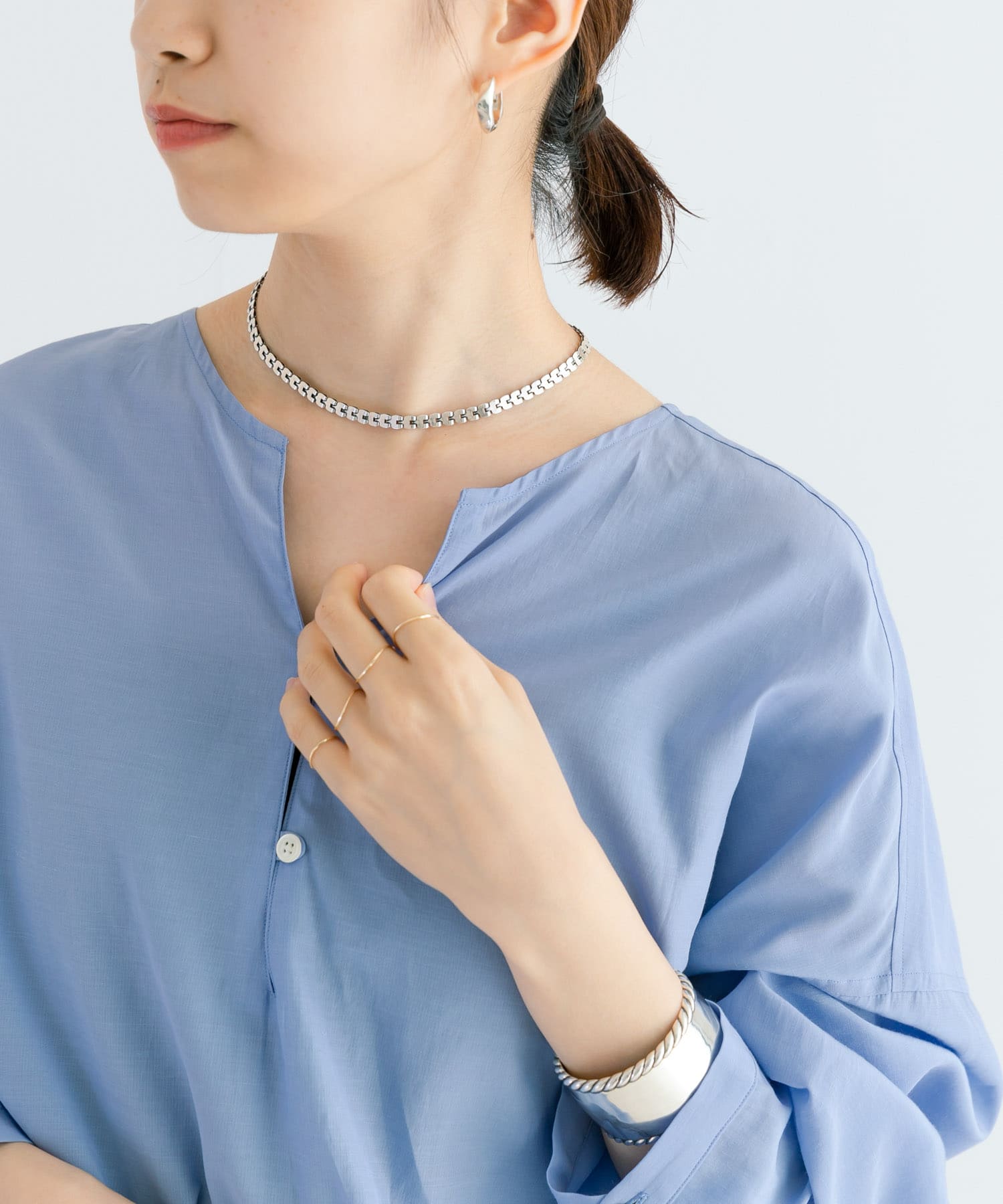 PHILIPPE AUDIBERT　Ida necklace silver -