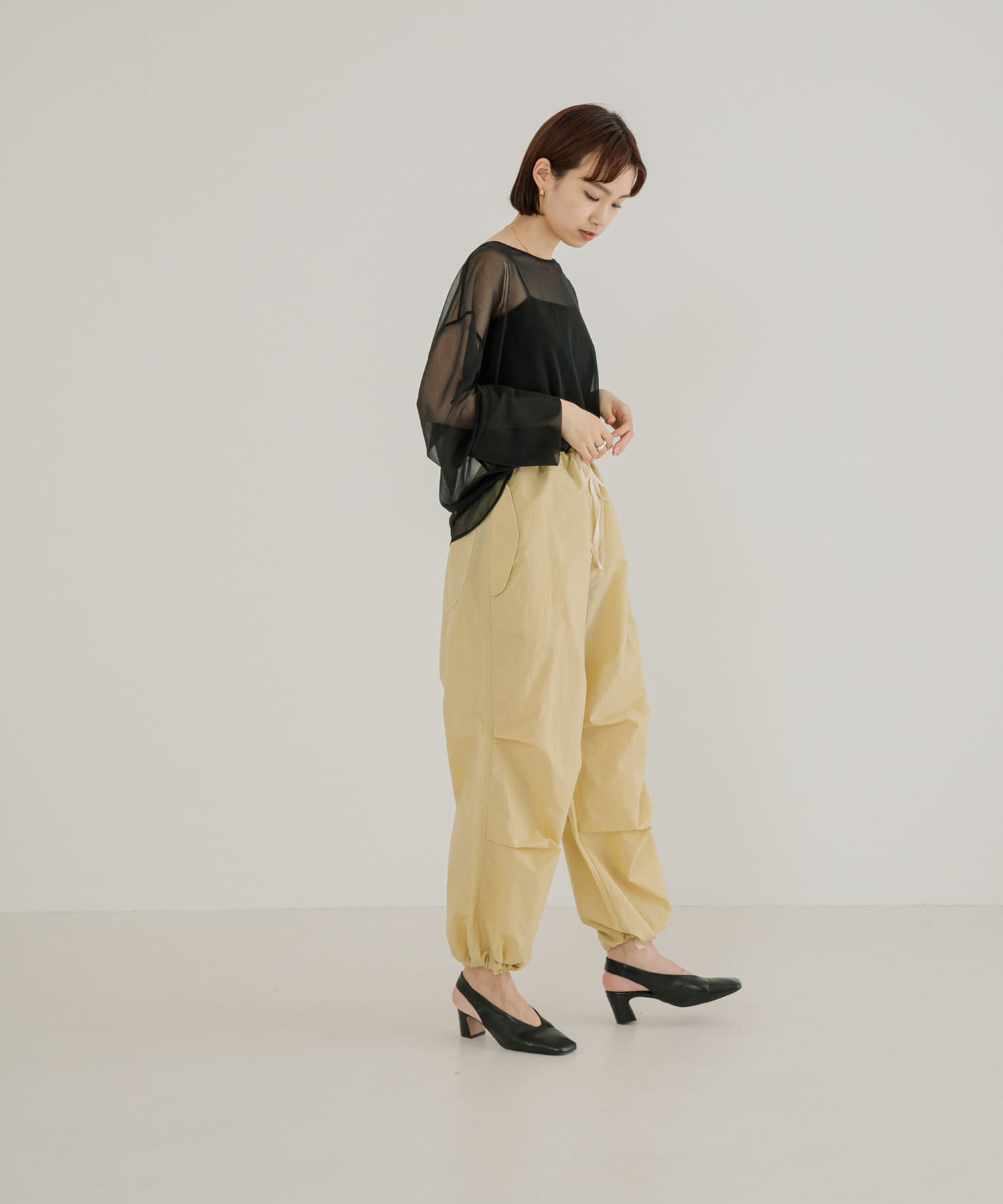 別注』Lee×URBAN RESEARCH パラシュートパンツ(S 3 ベージュ): ボトム