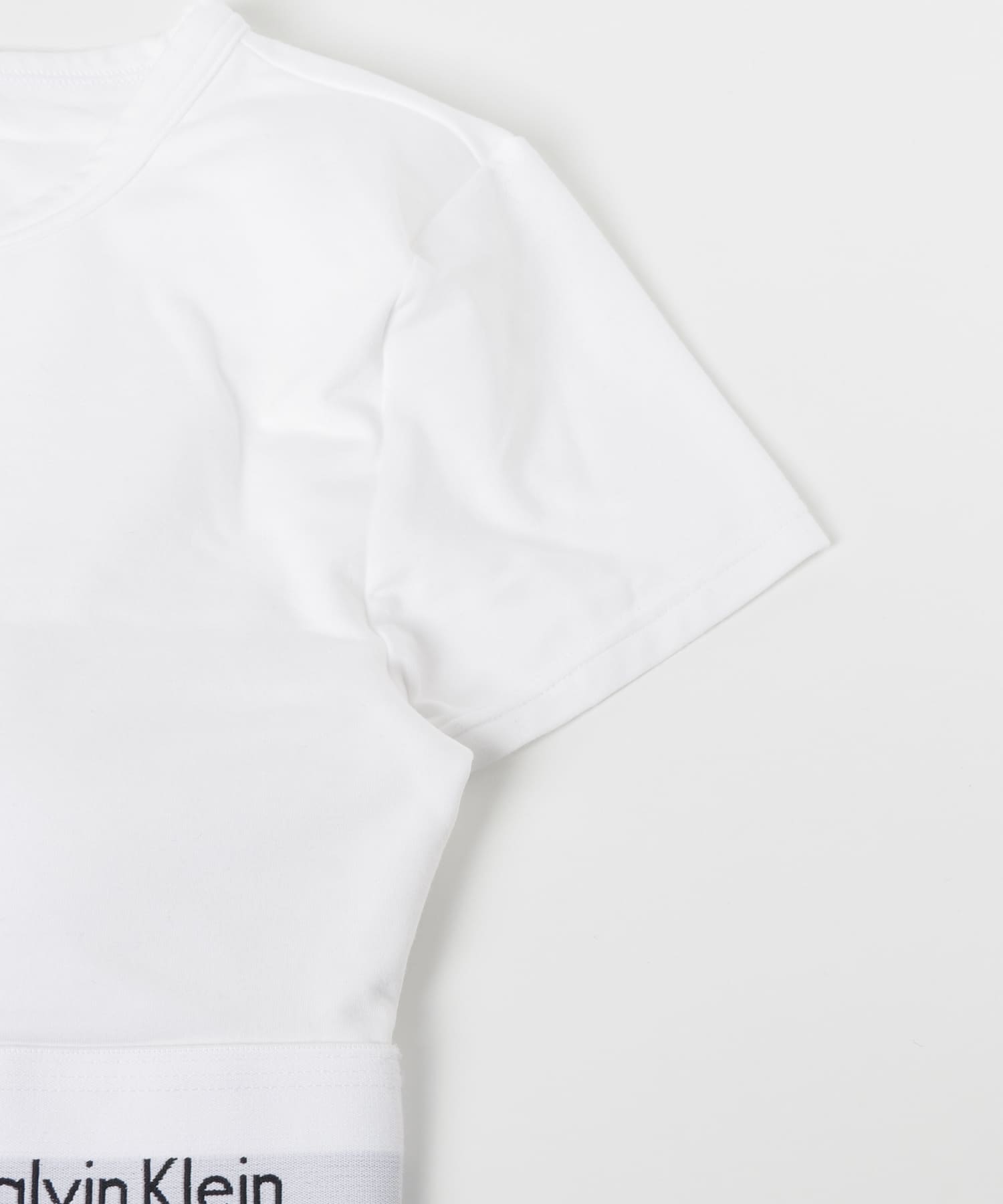 Calvin Klein　T-SHIRTS BRALETTE 100-WHITE S