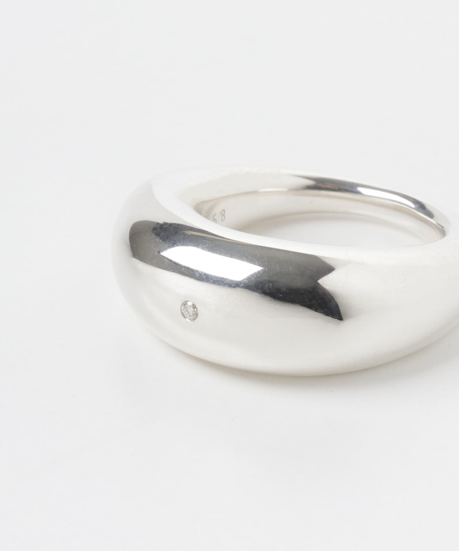 5/8 STUDIOS　Chuncy Ring w/Diamond SILVER 11
